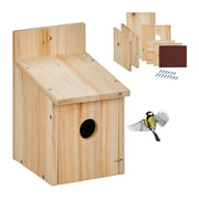 Nistkasten Bausatz für Vögel Hellbraun von Relaxdays