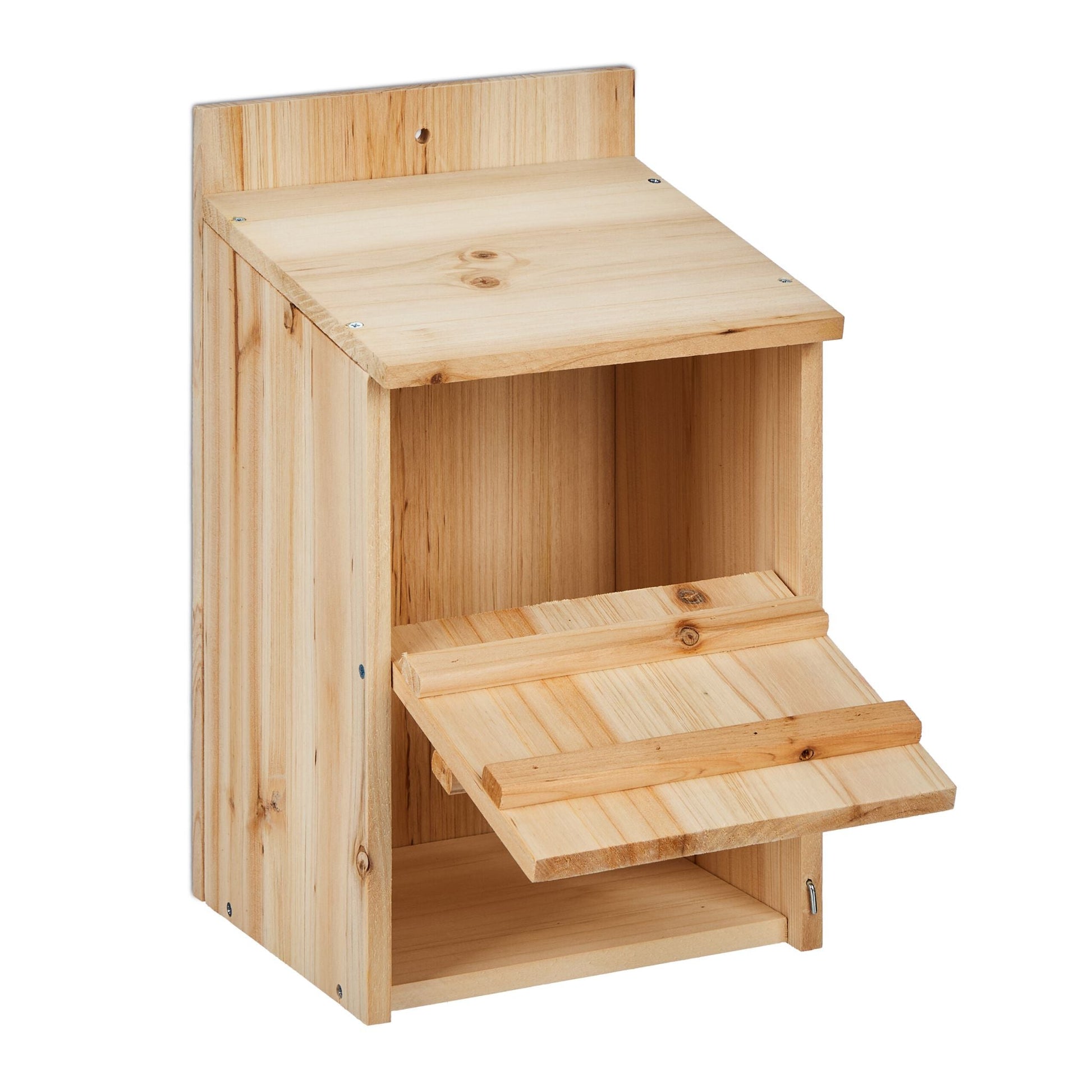 Nistkasten für Halbhöhlenbrüter Bausatz Hellbraun von Relaxdays