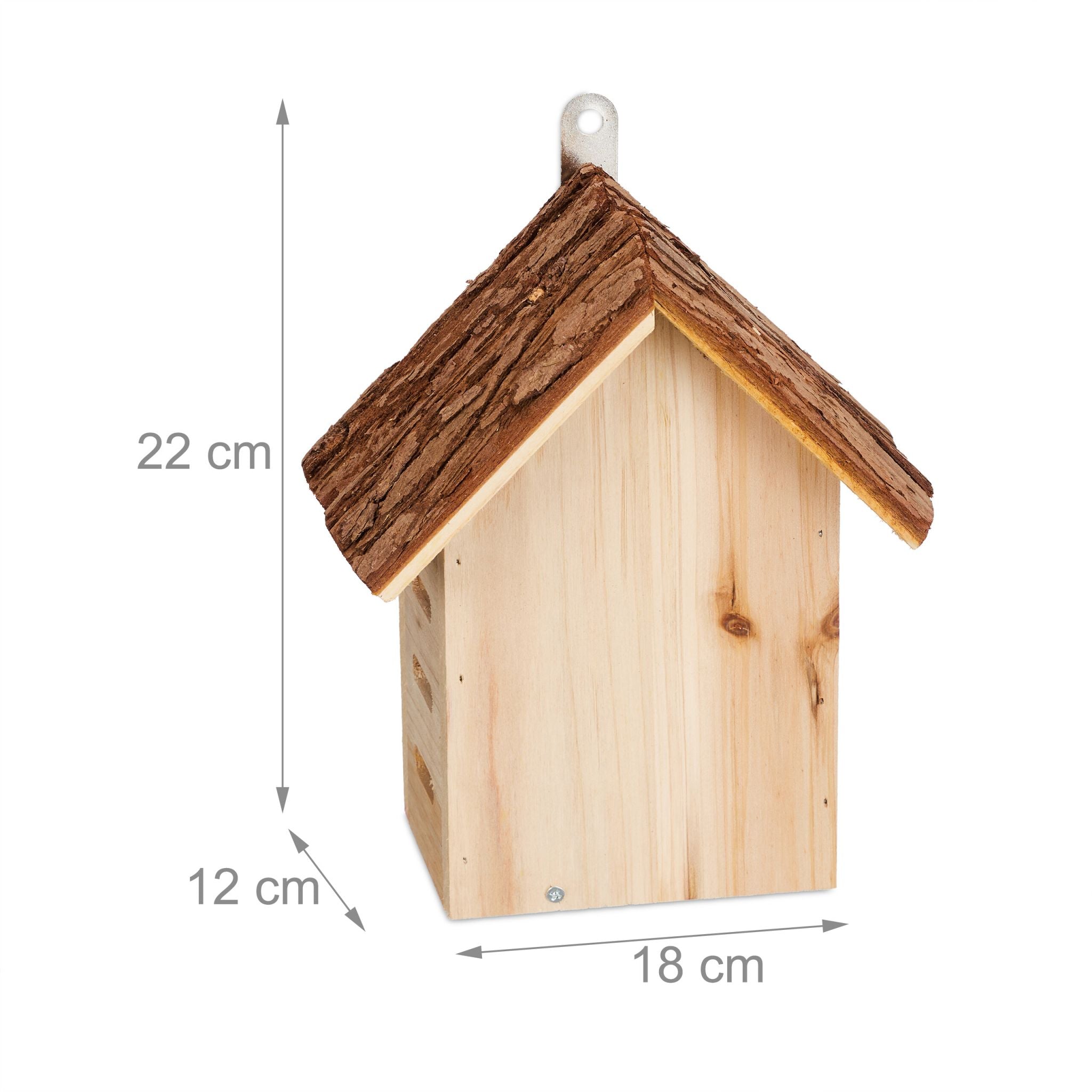 Marienkäferhaus Holz Hellbraun von Relaxdays