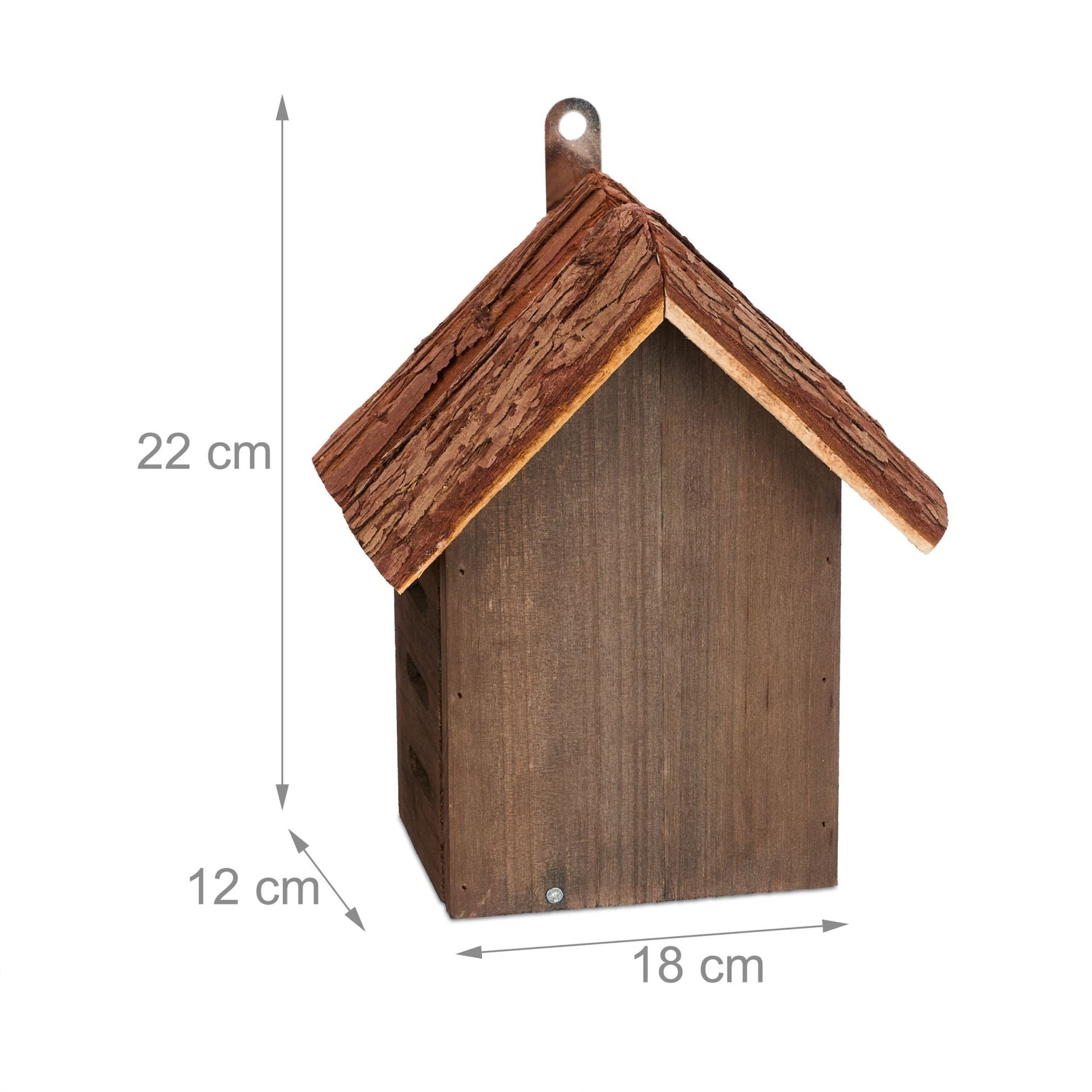 Marienkäferhaus Holz Braun von Relaxdays