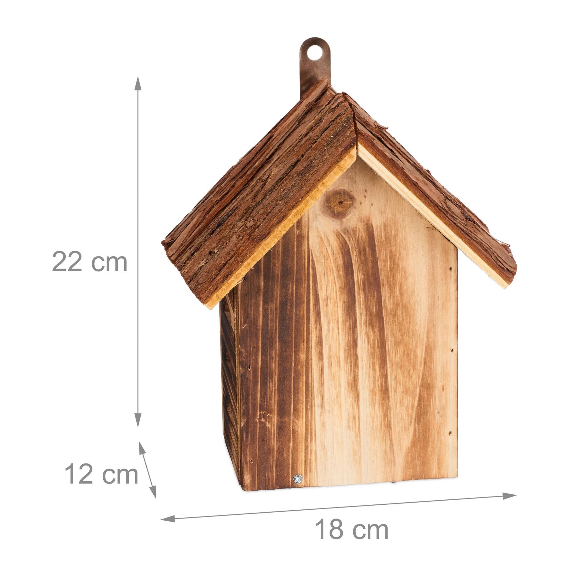 Marienkäferhaus Holz Braun von Relaxdays
