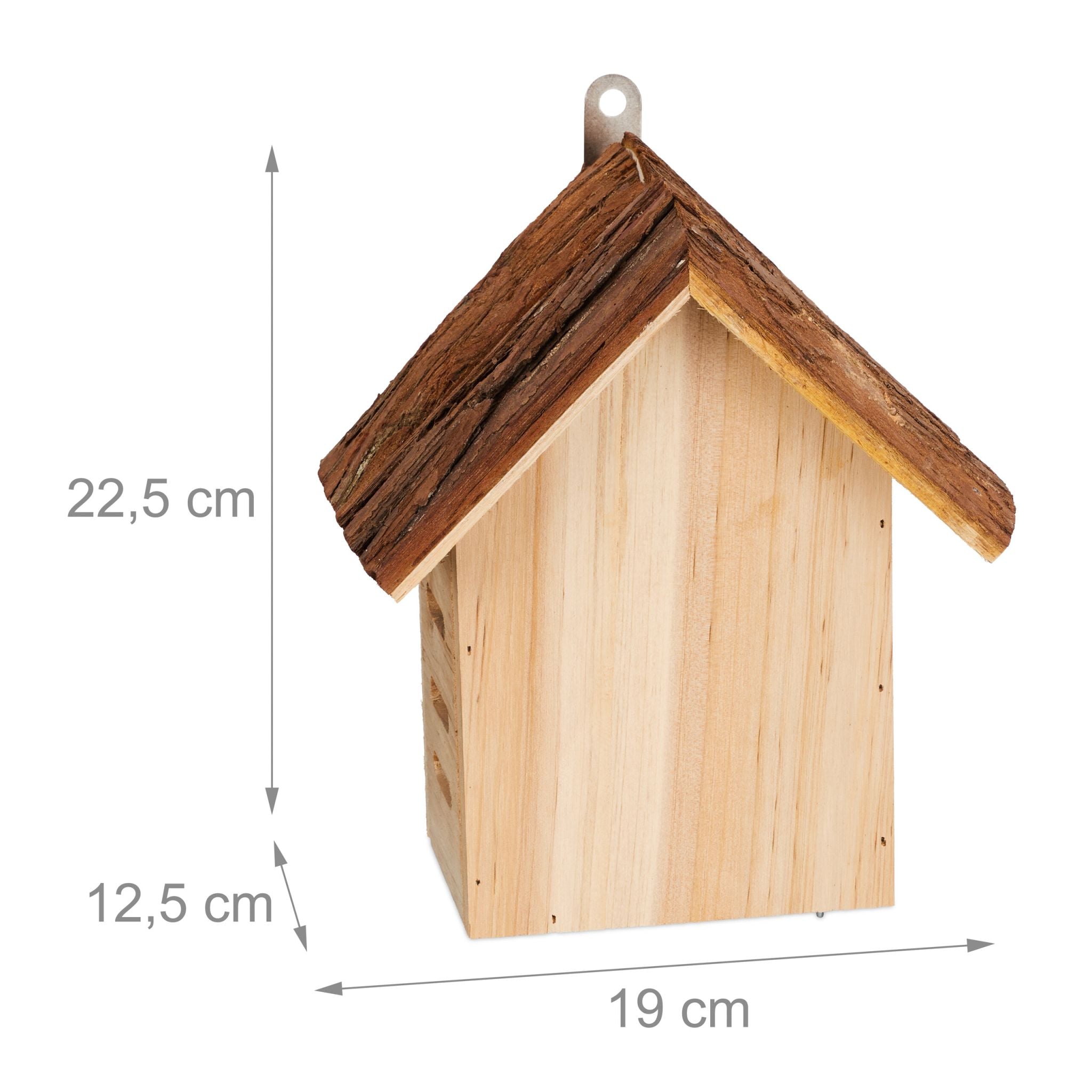 Marienkäferhaus Holz Braun-Hellbraun von Relaxdays