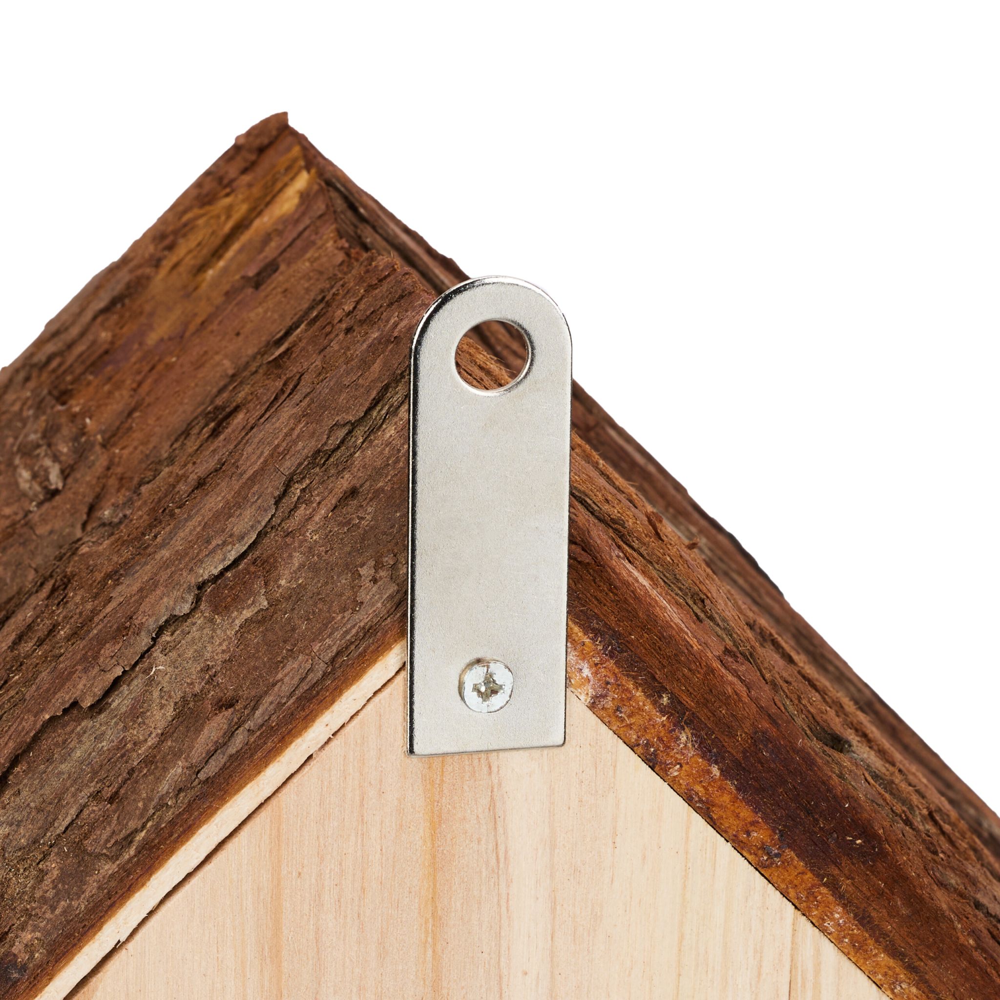 Marienkäferhaus Holz Braun-Hellbraun von Relaxdays