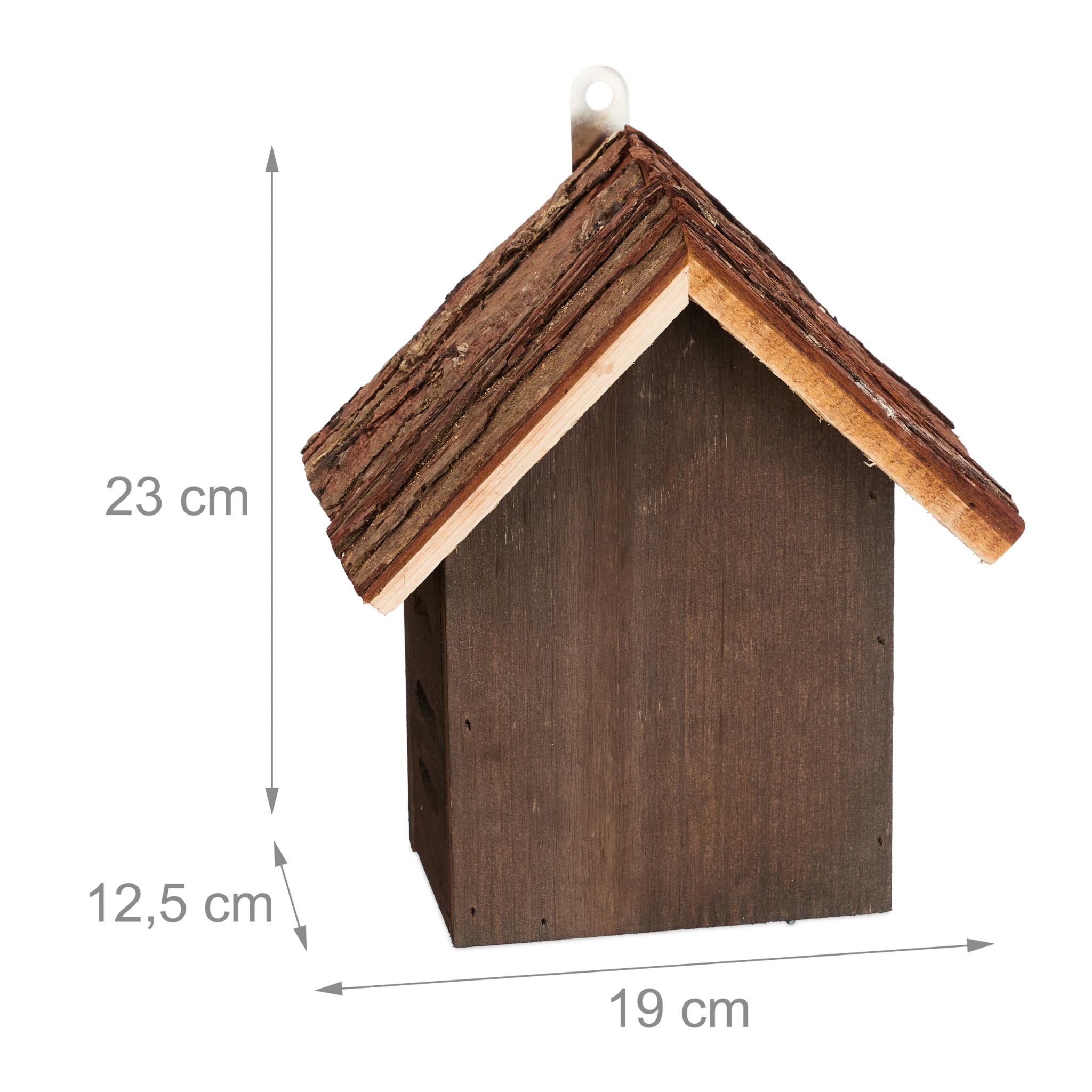 Marienkäferhaus Holz Braun von Relaxdays