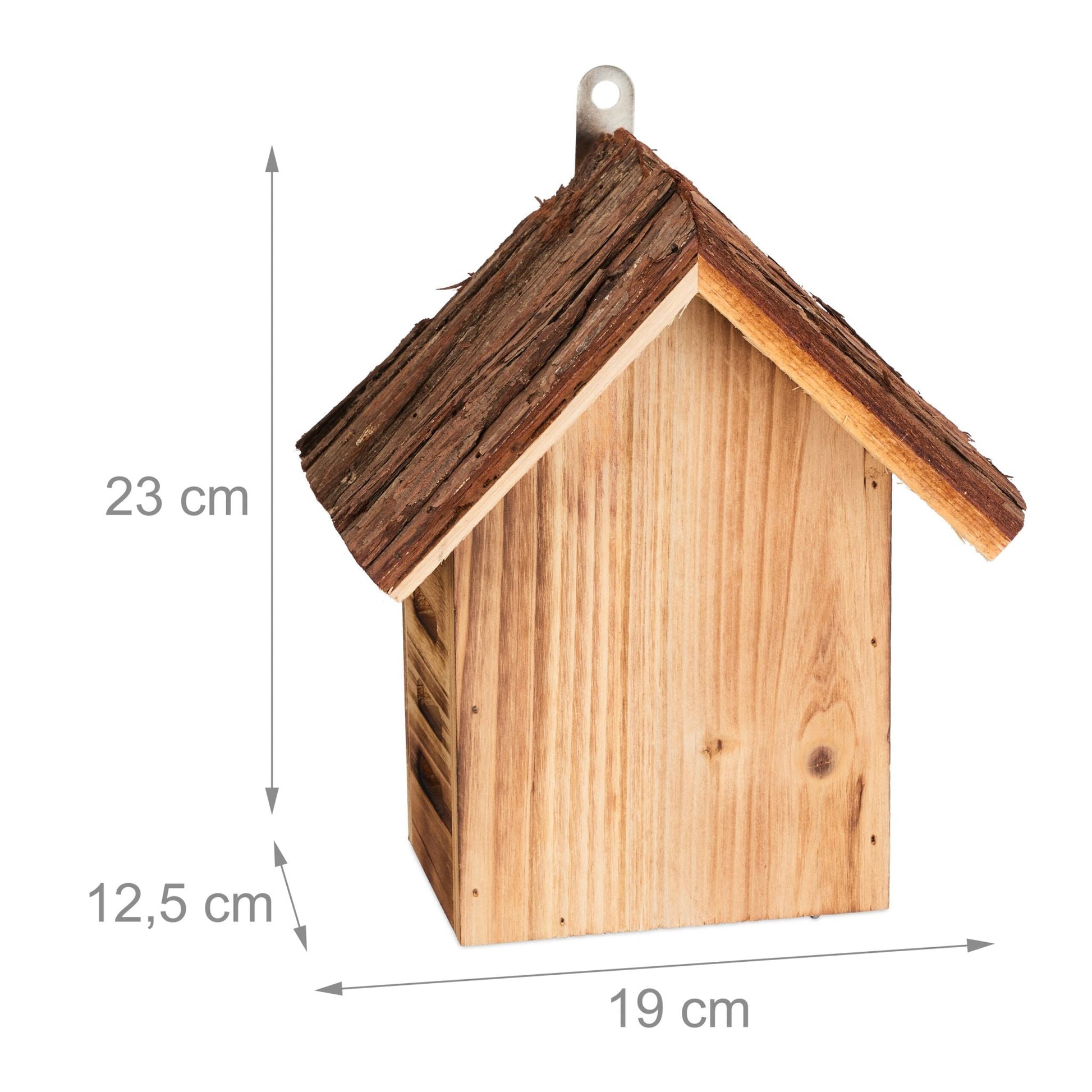 Marienkäferhaus Holz Braun-Hellbraun von Relaxdays