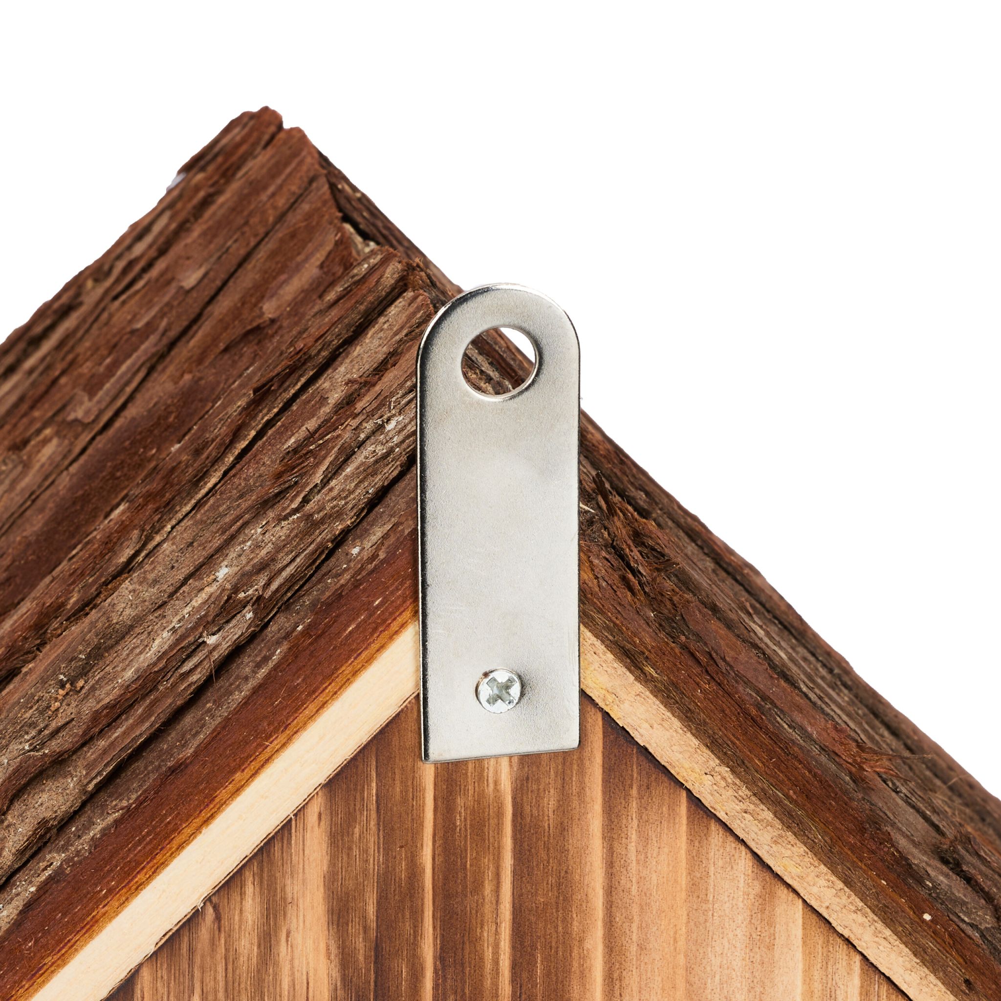 Marienkäferhaus Holz Braun-Hellbraun von Relaxdays