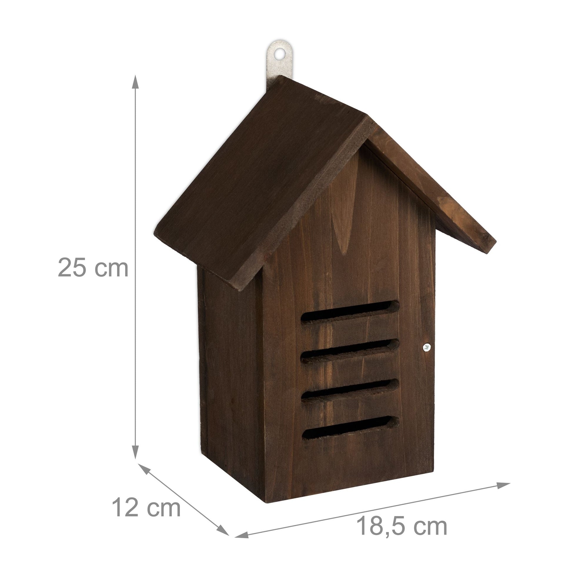 Marienkäferhaus Holz braun Braun von Relaxdays
