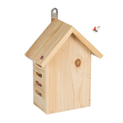 Marienkäferhaus Holz Hellbraun von Relaxdays
