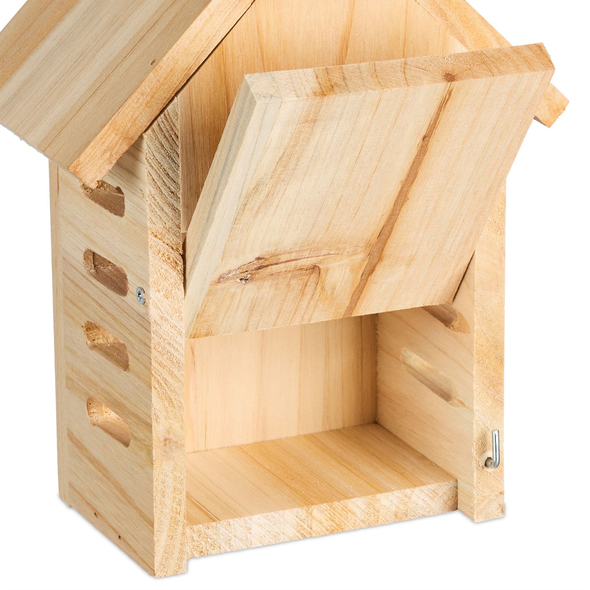 Marienkäferhaus Holz Hellbraun von Relaxdays