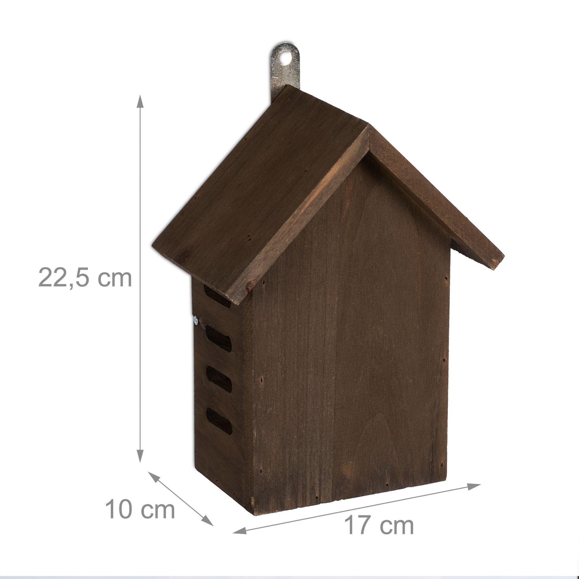 Marienkäferhaus Holz Braun von Relaxdays