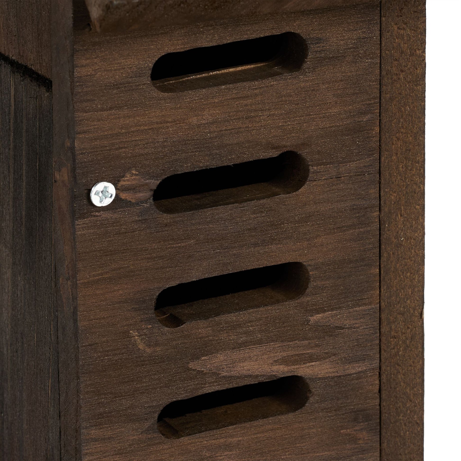 Marienkäferhaus Holz Braun von Relaxdays