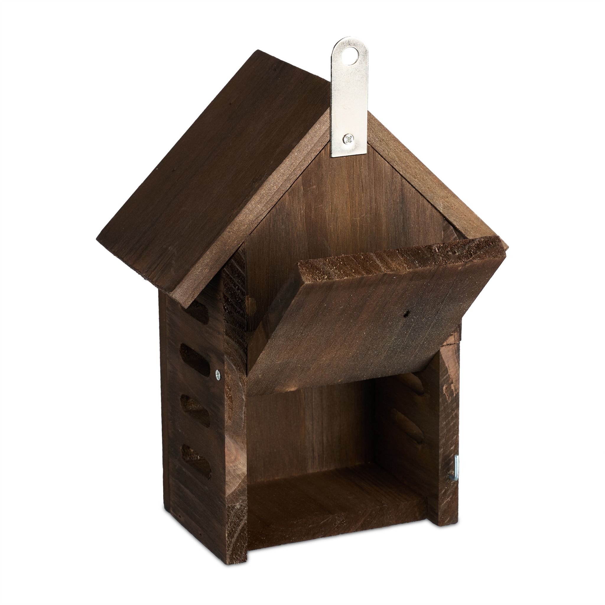 Marienkäferhaus Holz Braun von Relaxdays
