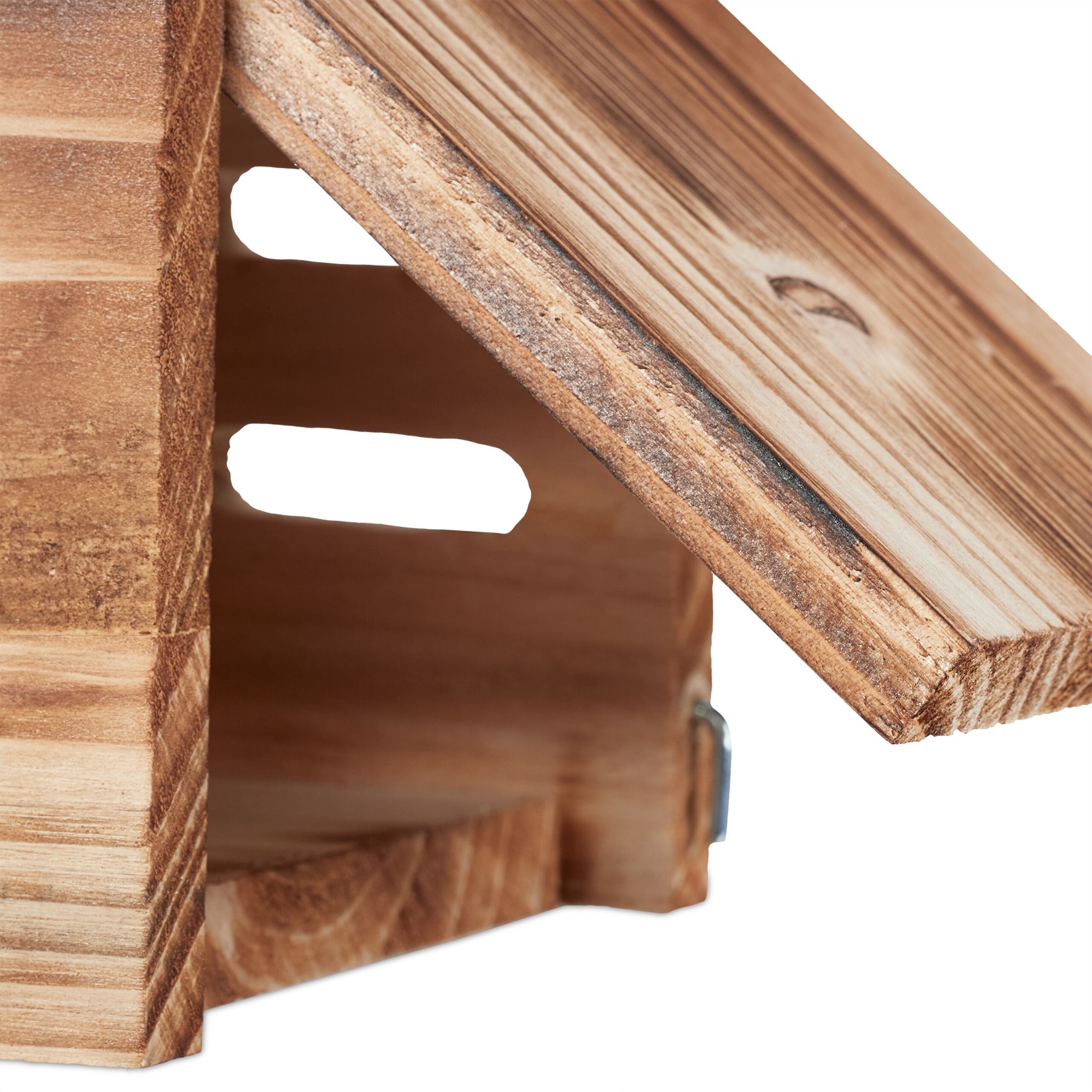 Marienkäferhaus Holz Braun von Relaxdays