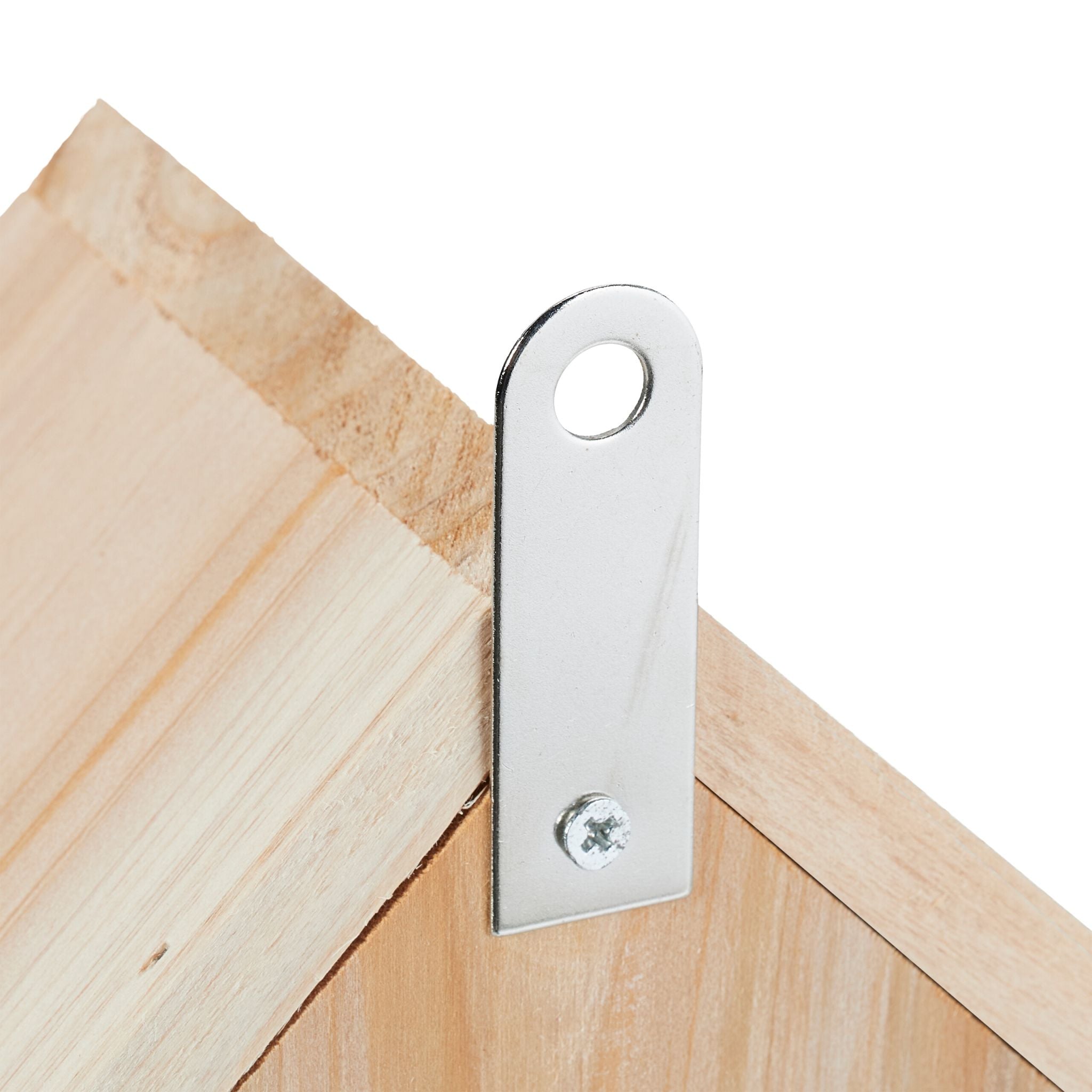 Marienkäferhaus Holz Hellbraun-Silber von Relaxdays