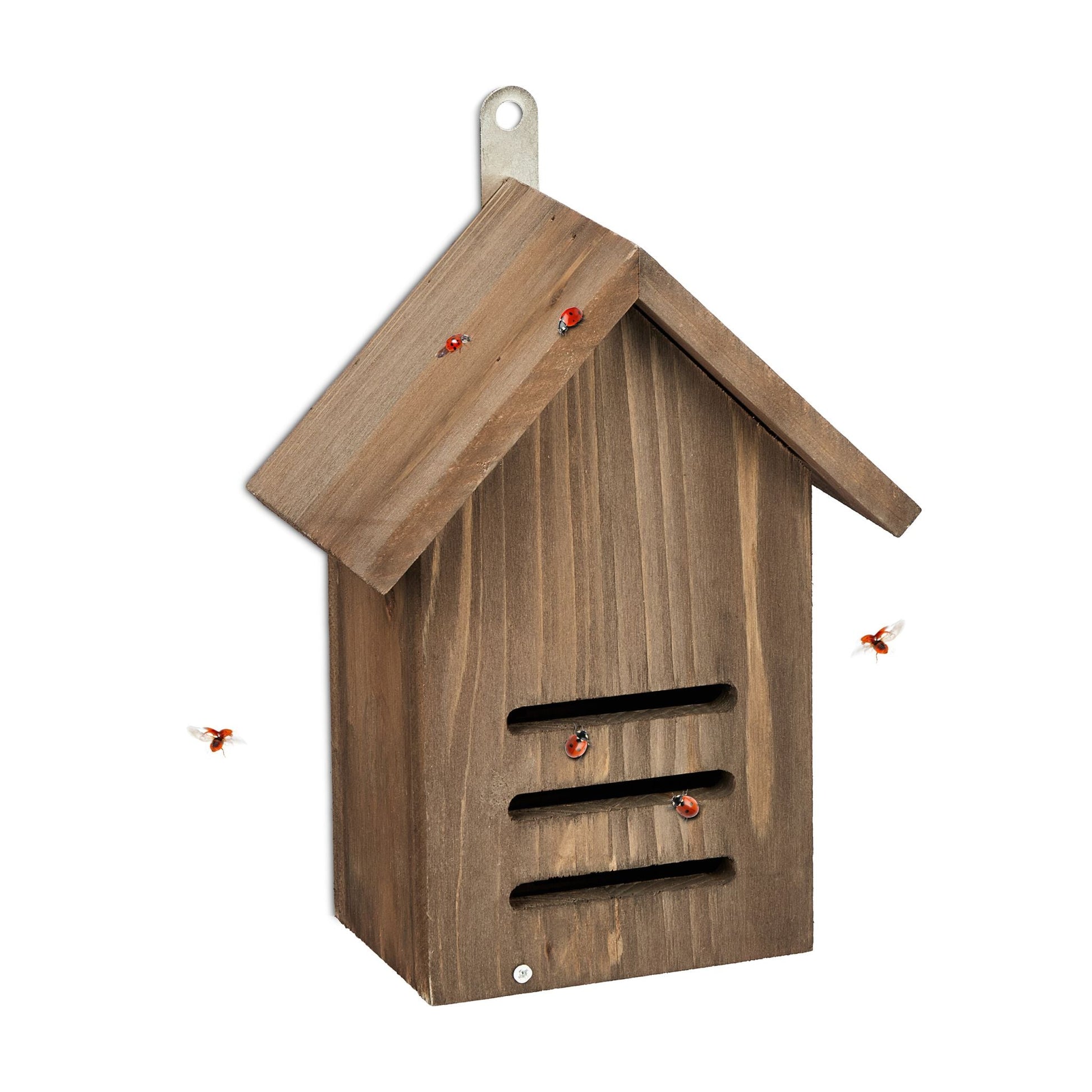 Marienkäferhaus Tannenholz braun Braun von Relaxdays