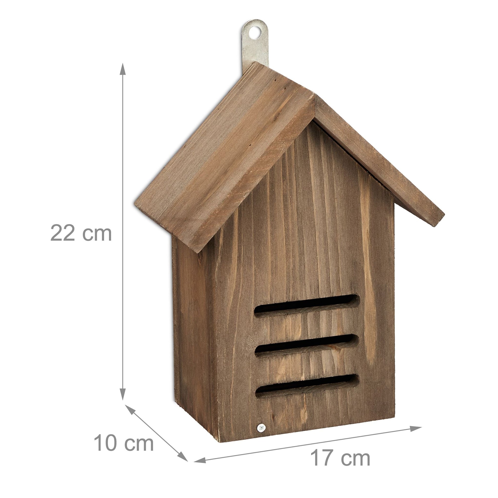 Marienkäferhaus Tannenholz braun Braun von Relaxdays