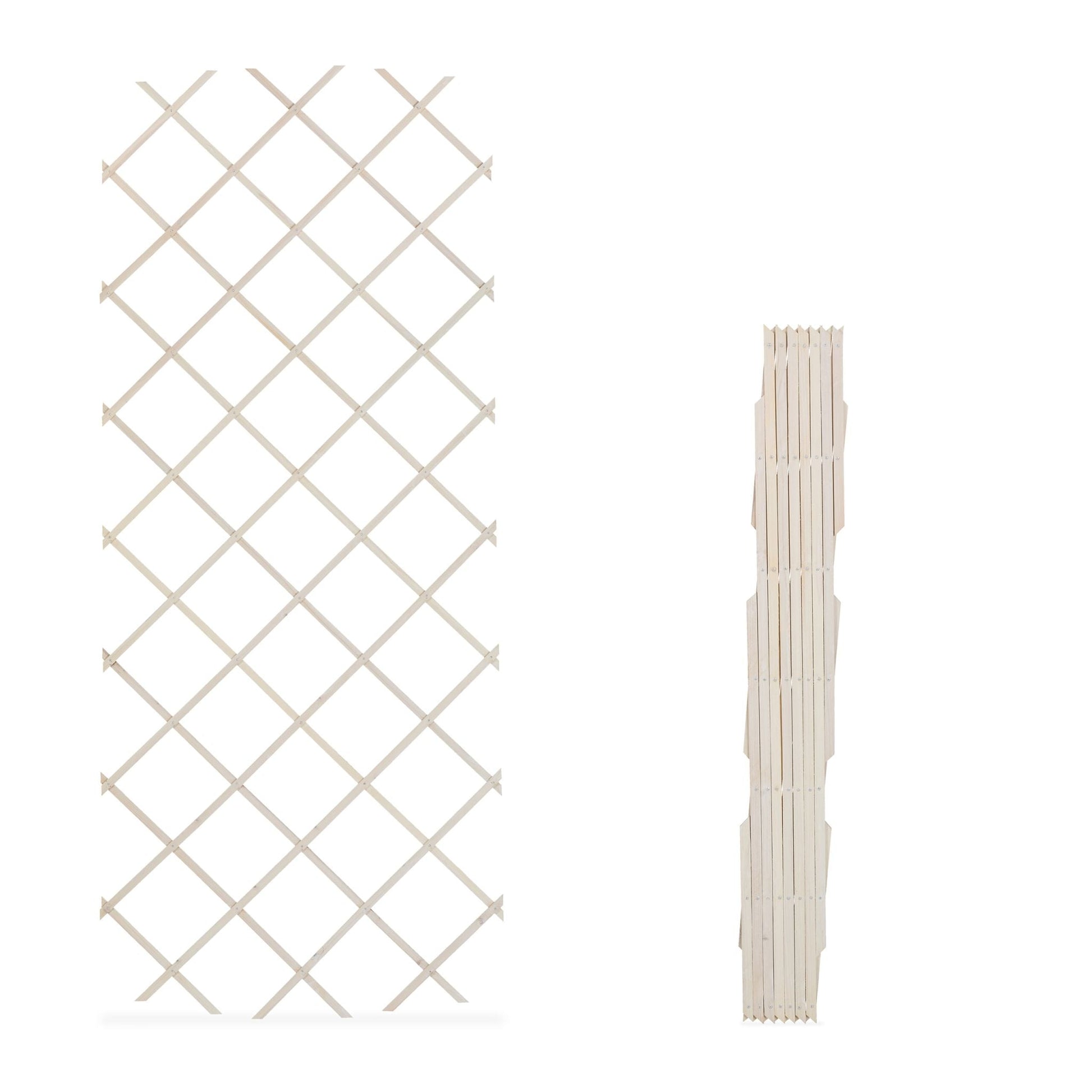 Ausziehbares Rankgitter 3er-Set Weiss von Relaxdays