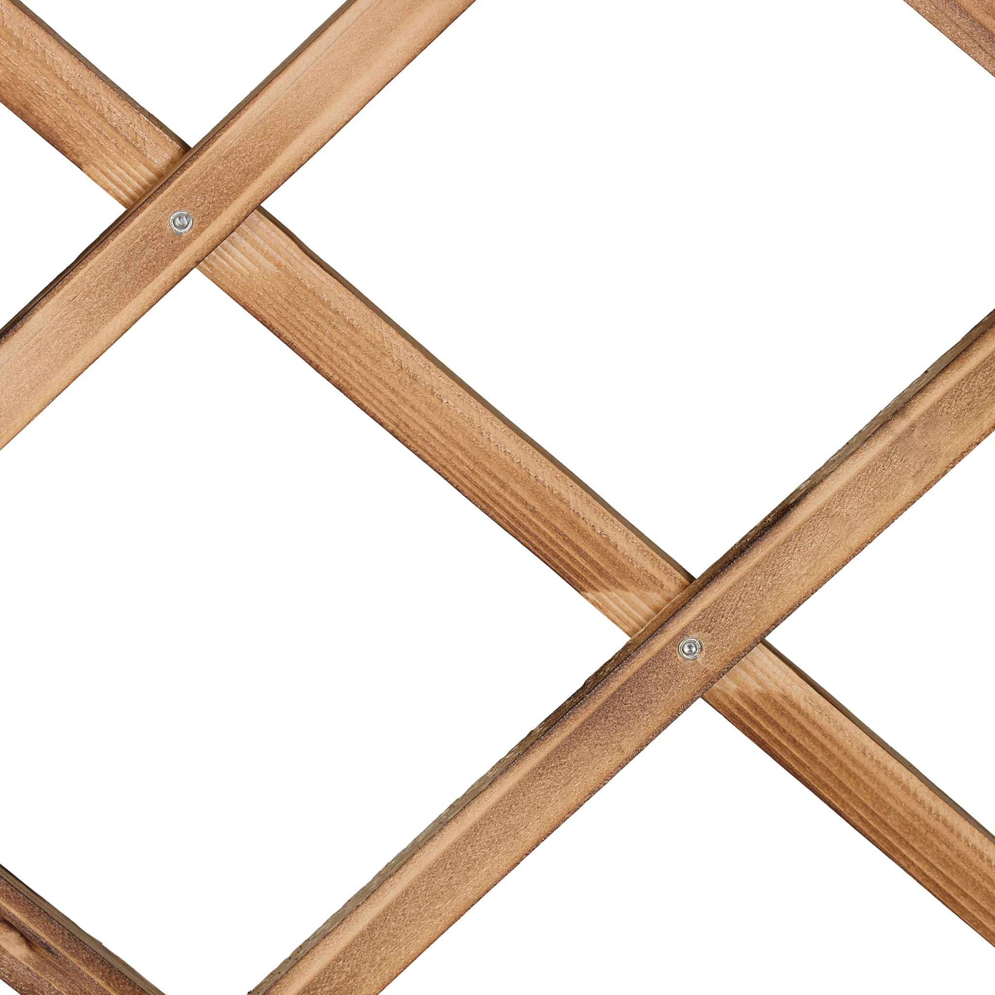 Ausziehbares Rankgitter Holz 3er-Set Braun-Hellbraun von Relaxdays