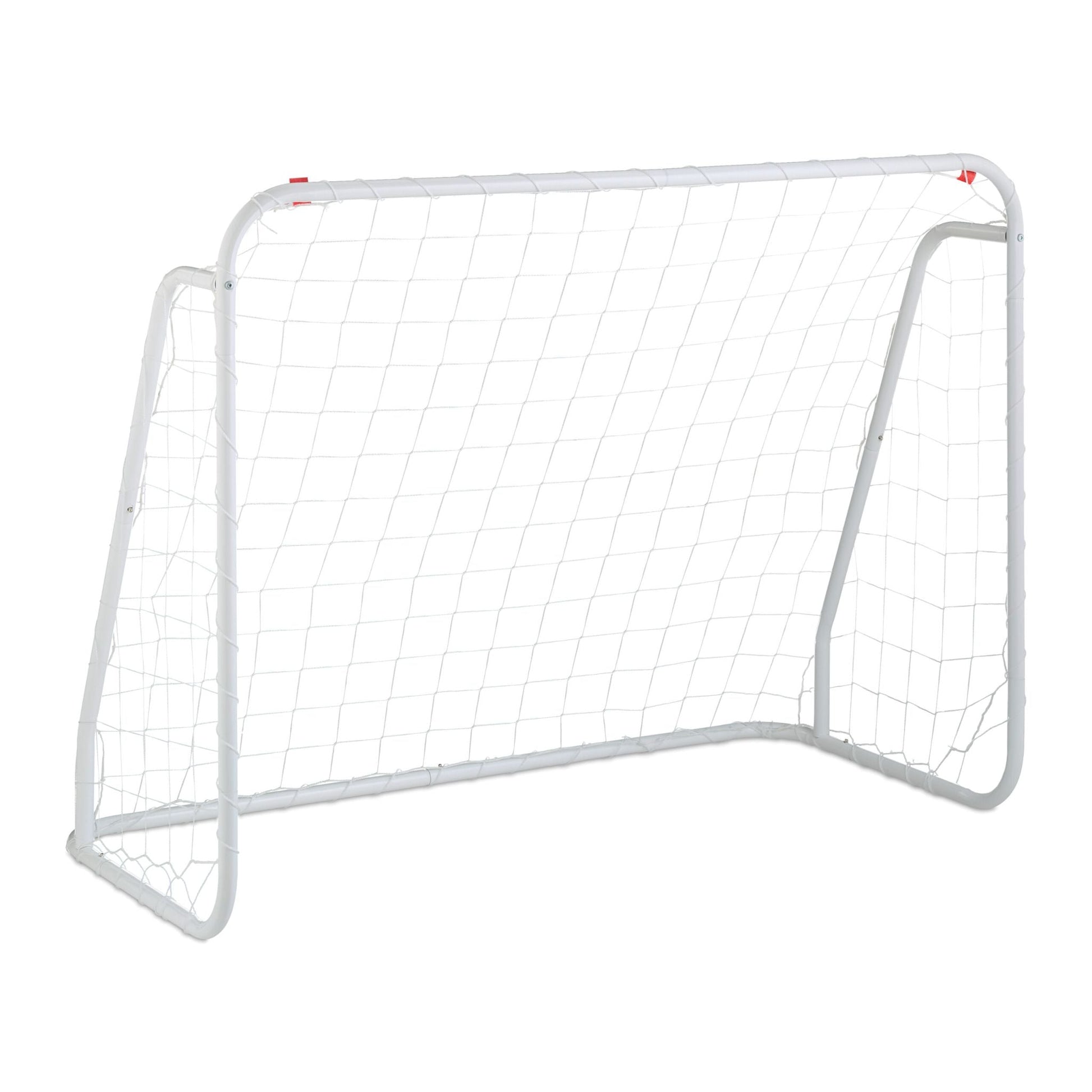 Fussballtor mit Stahlrahmen Weiss von Relaxdays