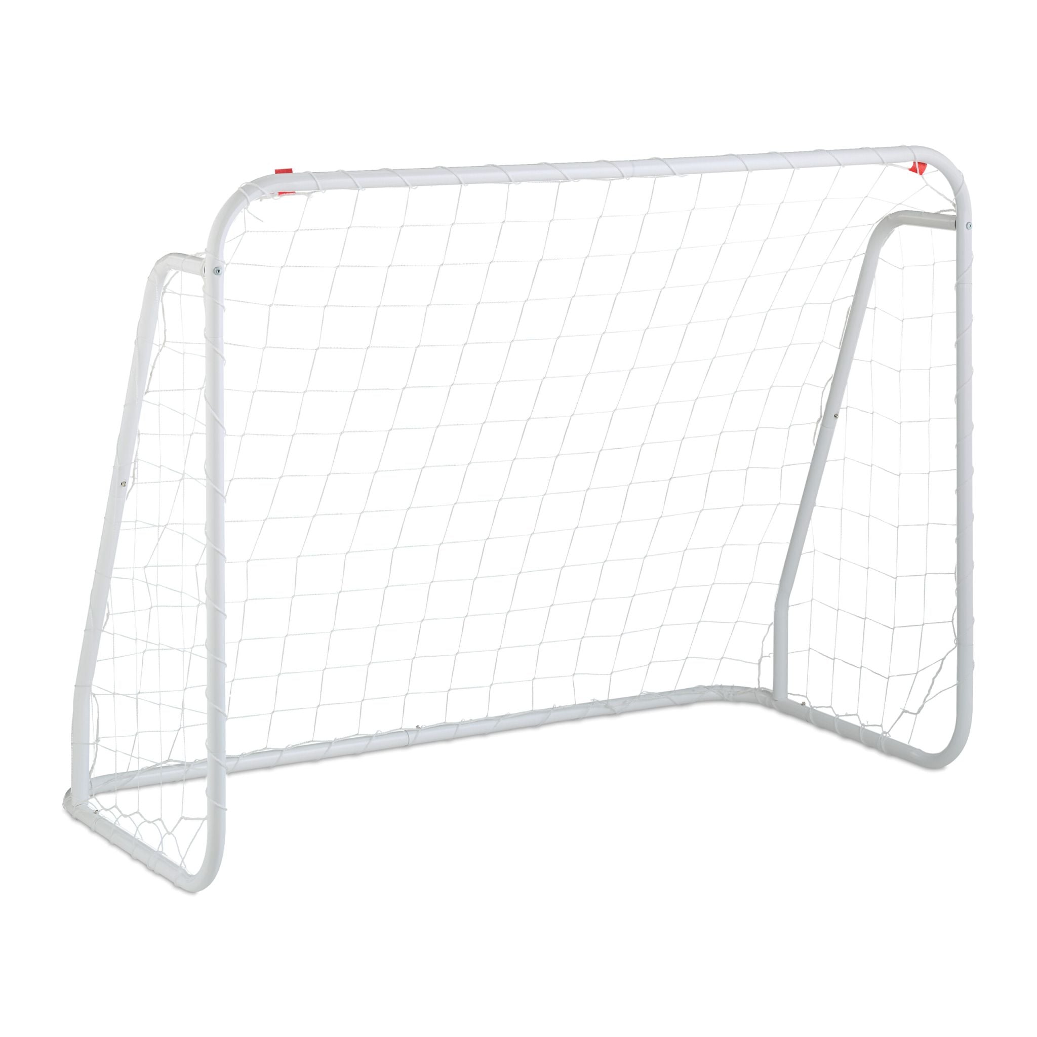 Fussballtor mit Stahlrahmen Weiss von Relaxdays