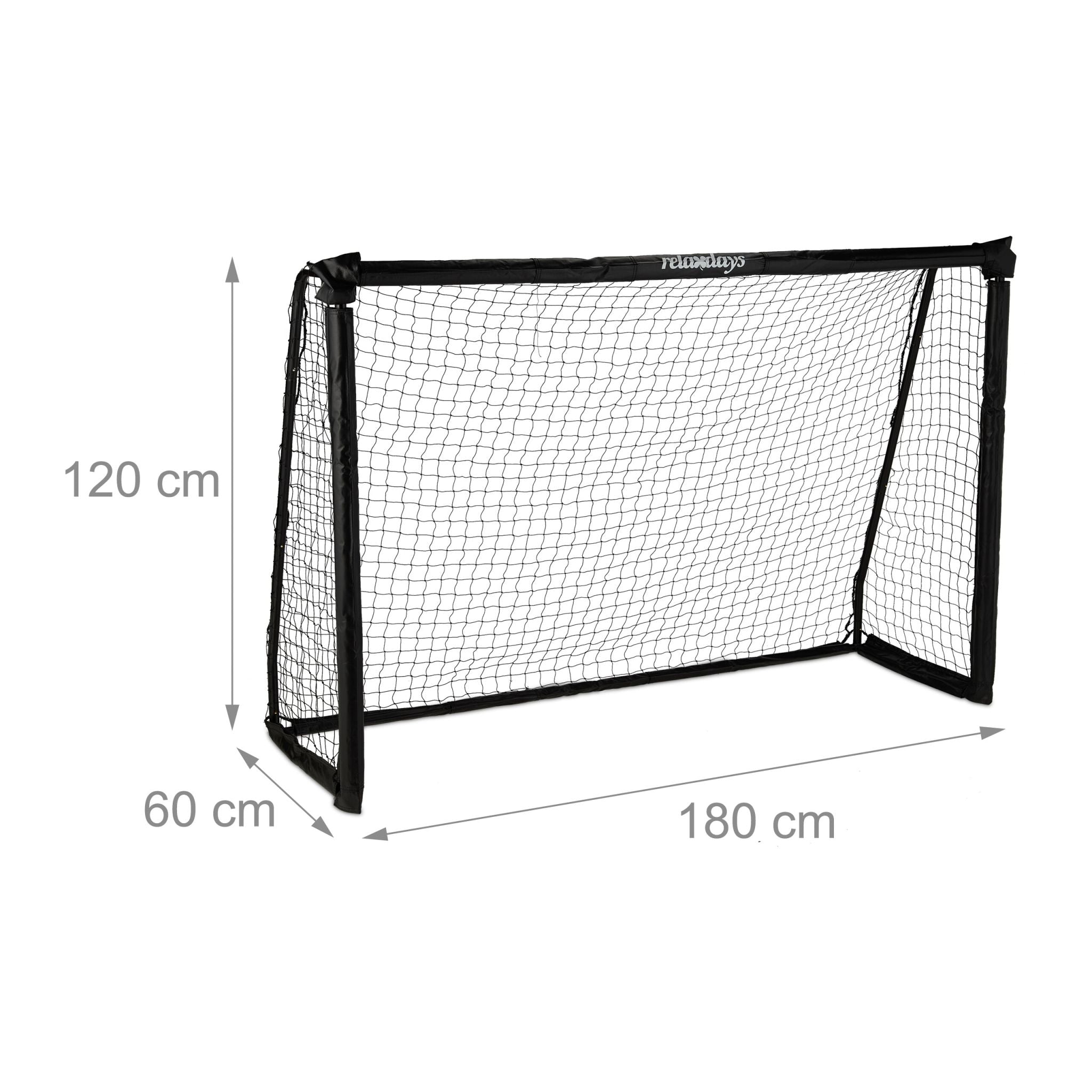 Fussballtor 120 x 180cm Weiss-Schwarz von Relaxdays