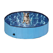 Hundepool 120x30cm Dunkelblau-Hellblau-Schwarz von Relaxdays