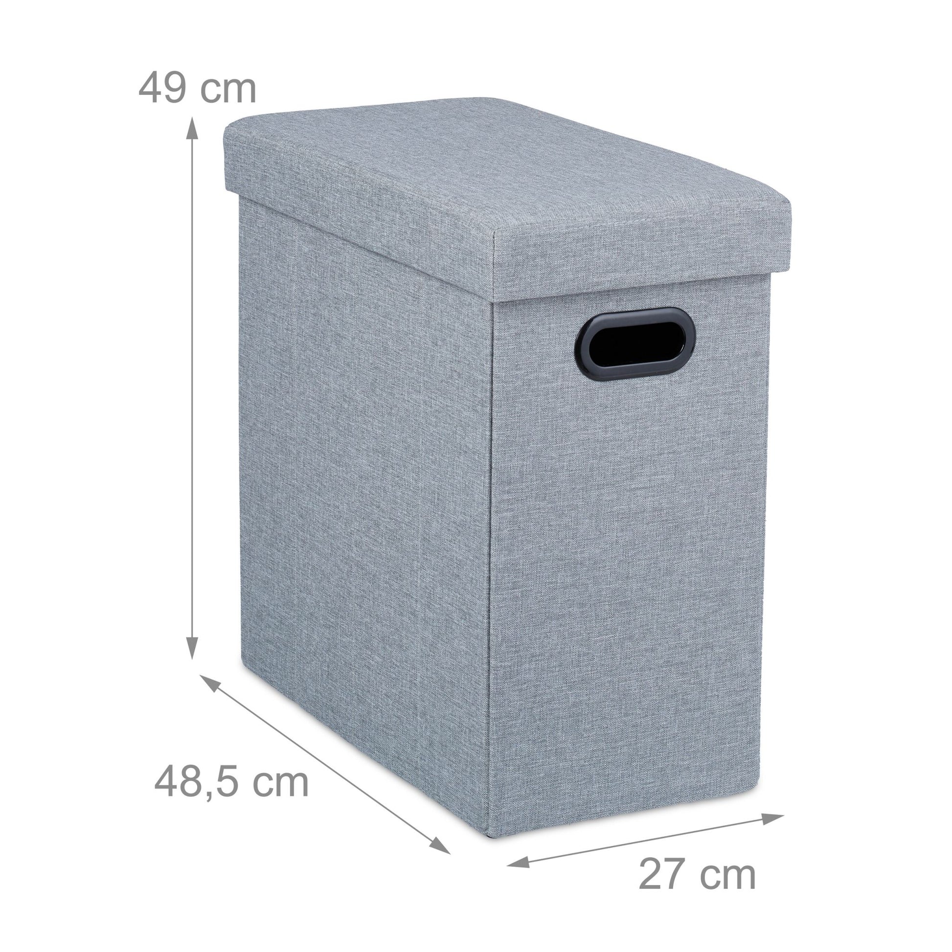Sitzhocker mit Stauraum Grau von Relaxdays