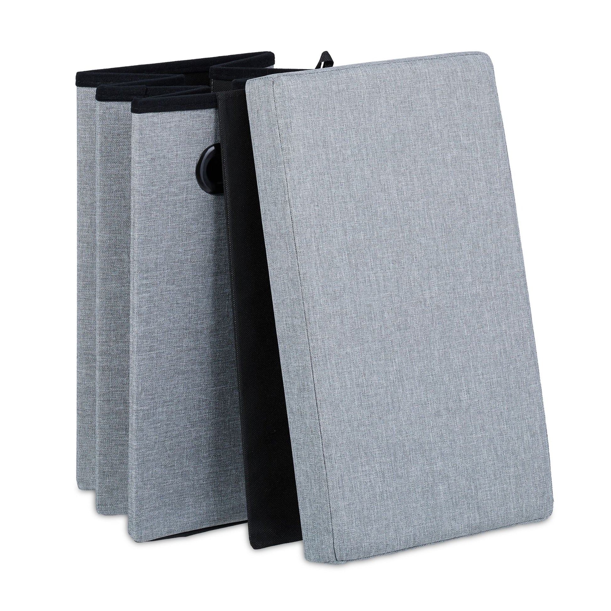 Sitzhocker mit Stauraum Grau von Relaxdays