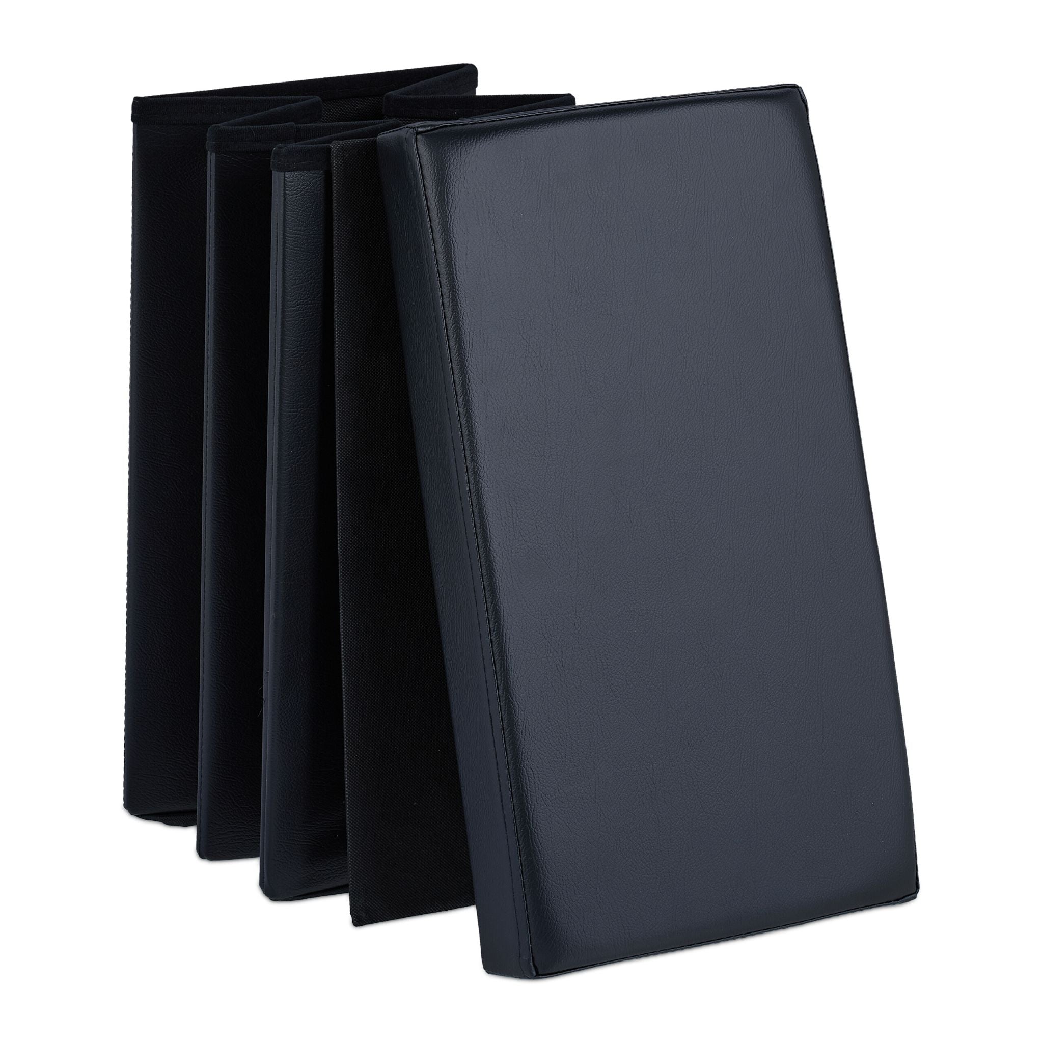 Sitzhocker Kunstleder Schwarz von Relaxdays