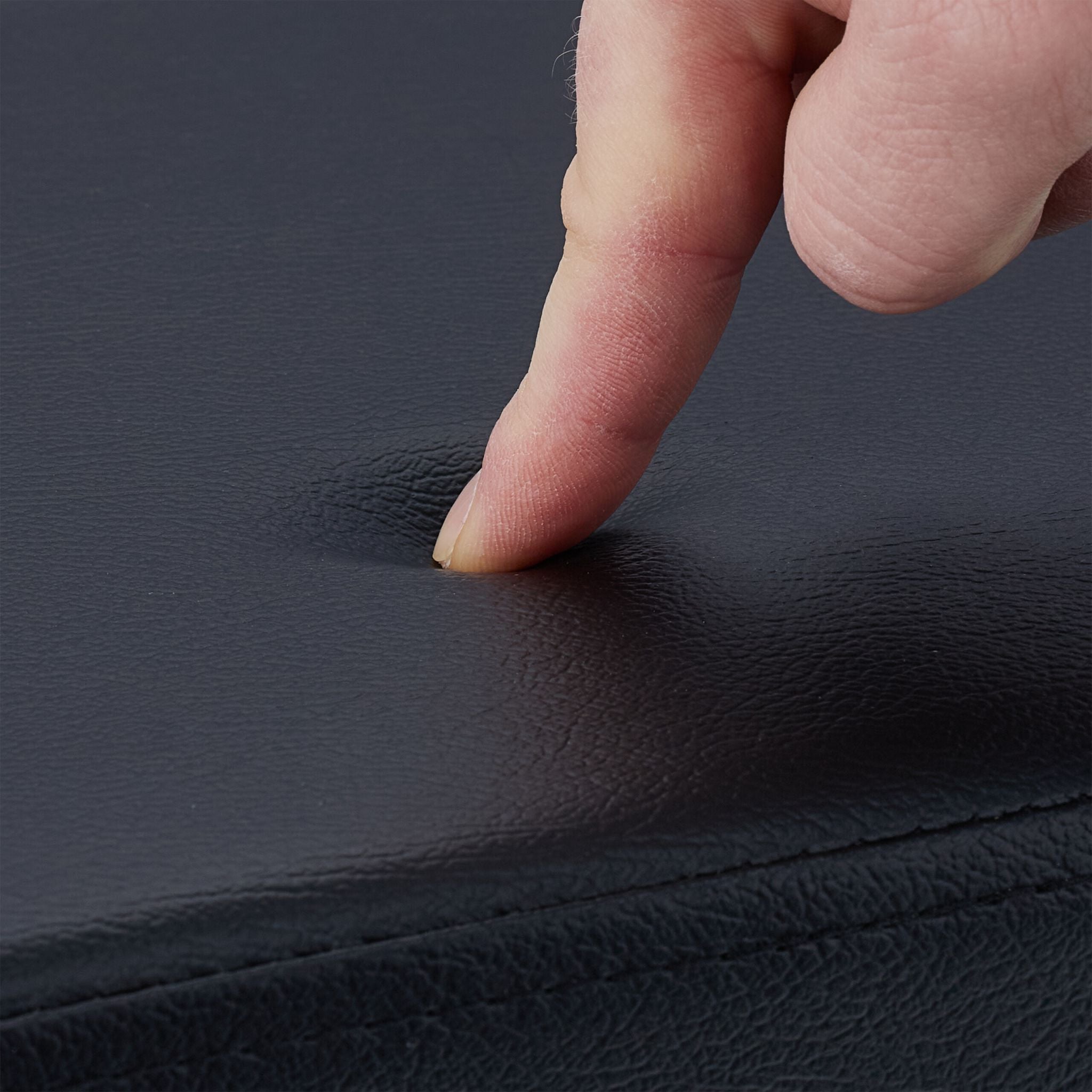Sitzhocker Kunstleder Schwarz von Relaxdays