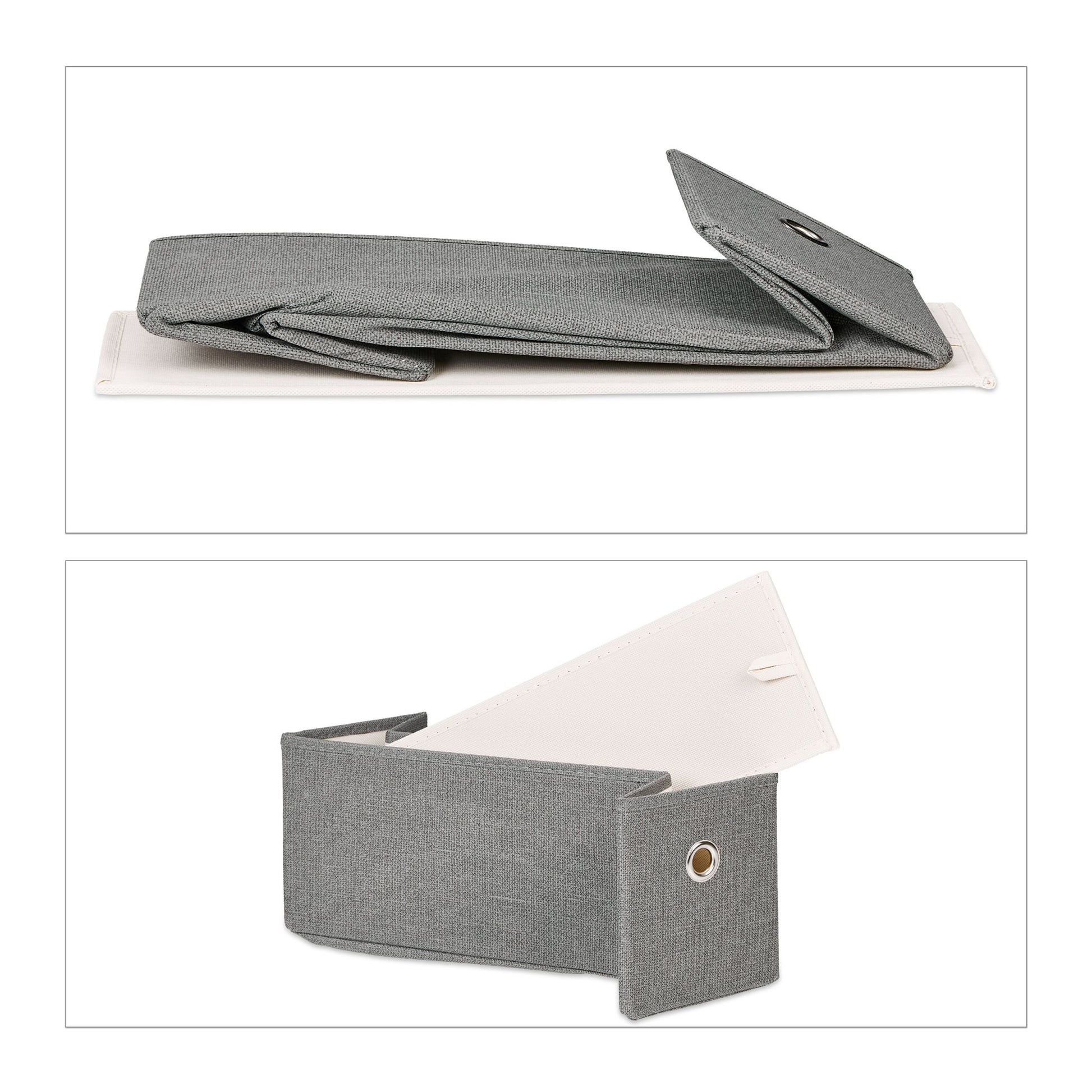 Nischenregal 4 Schubladen Braun-Schwarz-Grau von Relaxdays