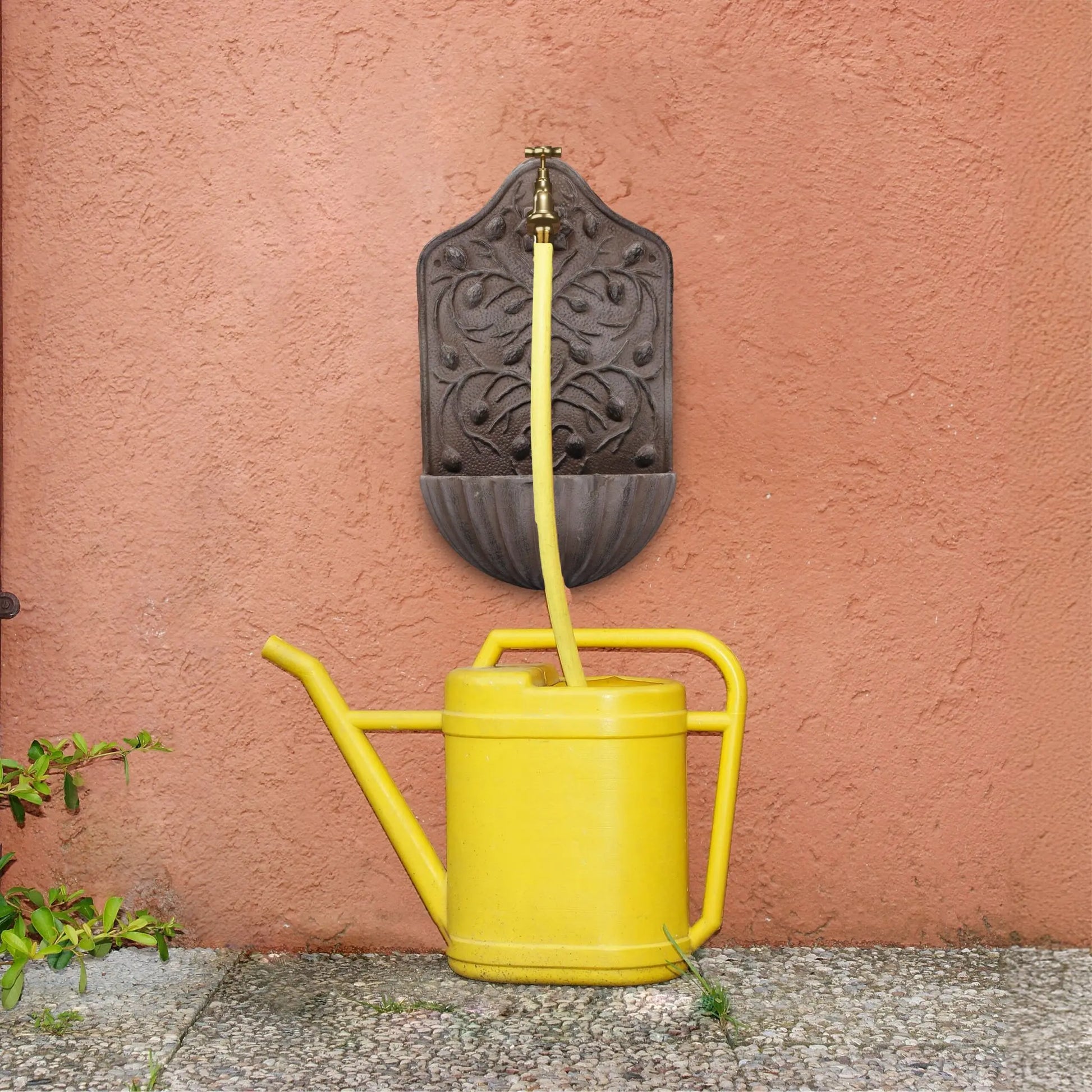 Brauner Wandbrunnen Braun-Gold von Relaxdays