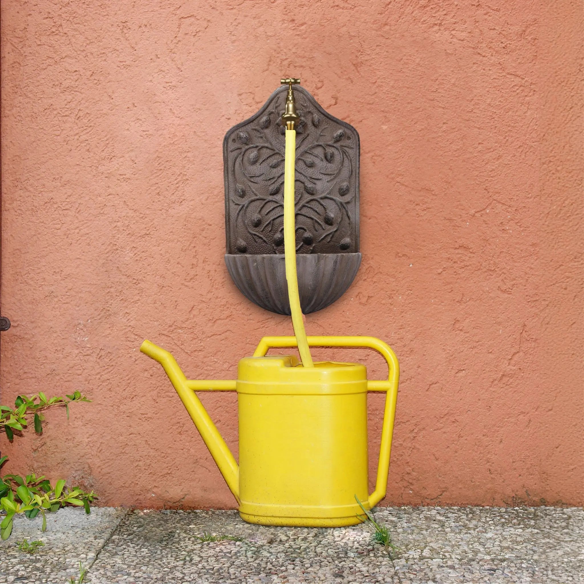 Brauner Wandbrunnen Braun-Gold von Relaxdays