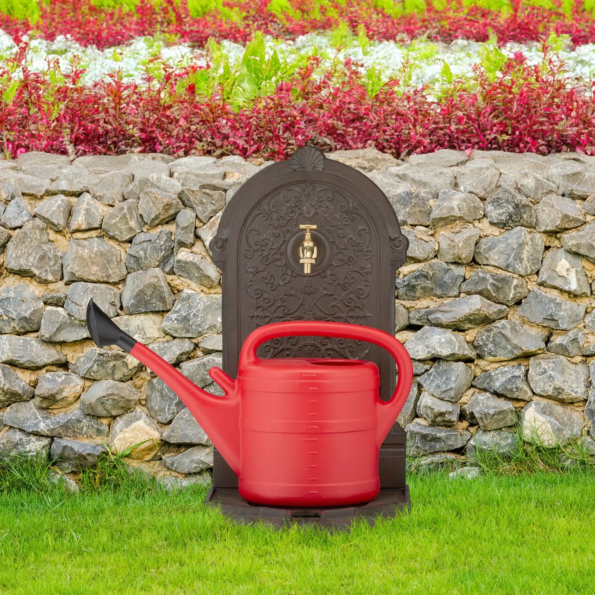 Standbrunnen Antik Dunkelbraun von Relaxdays