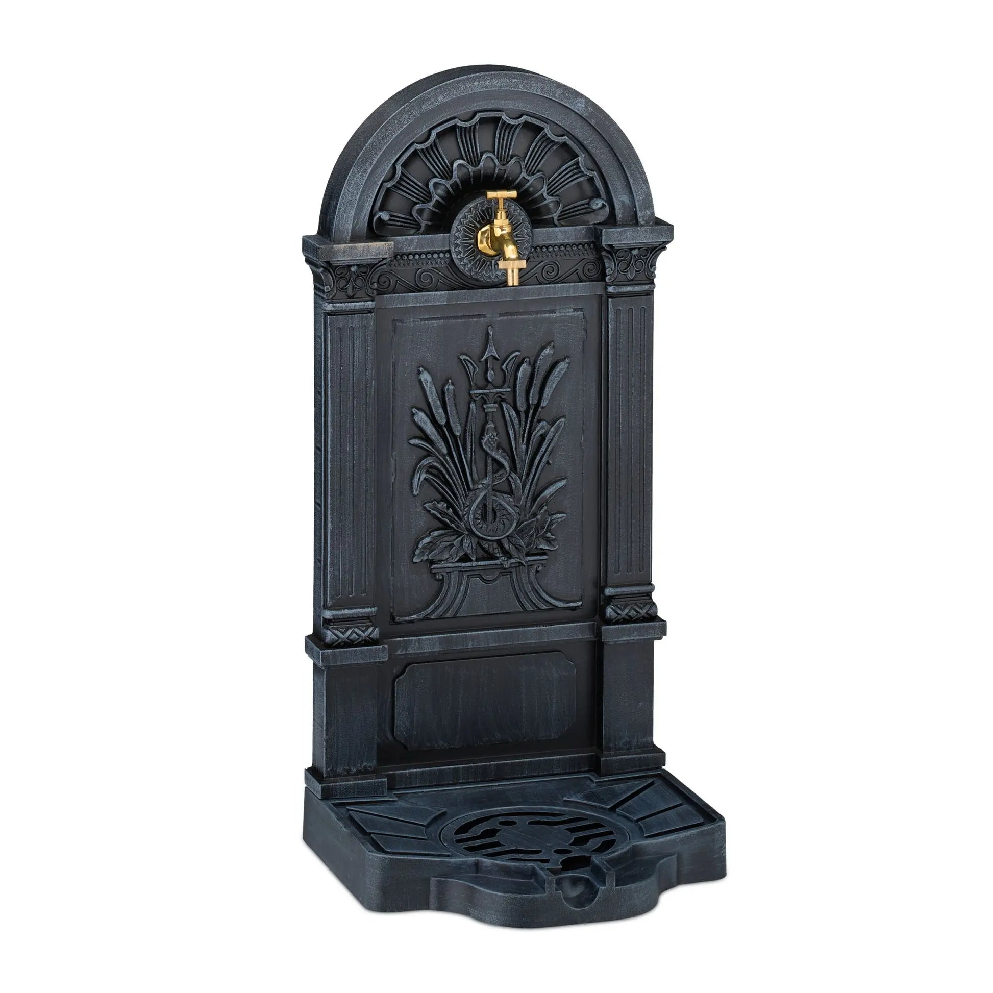 Standbrunnen Antik Grau von Relaxdays