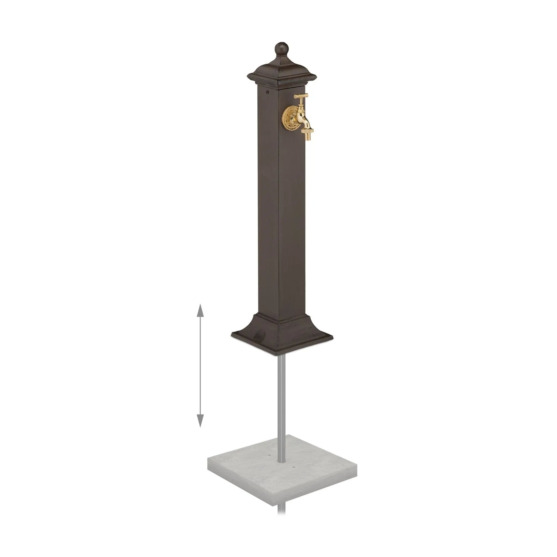 Standbrunnen Antik Dunkelbraun-Gold von Relaxdays