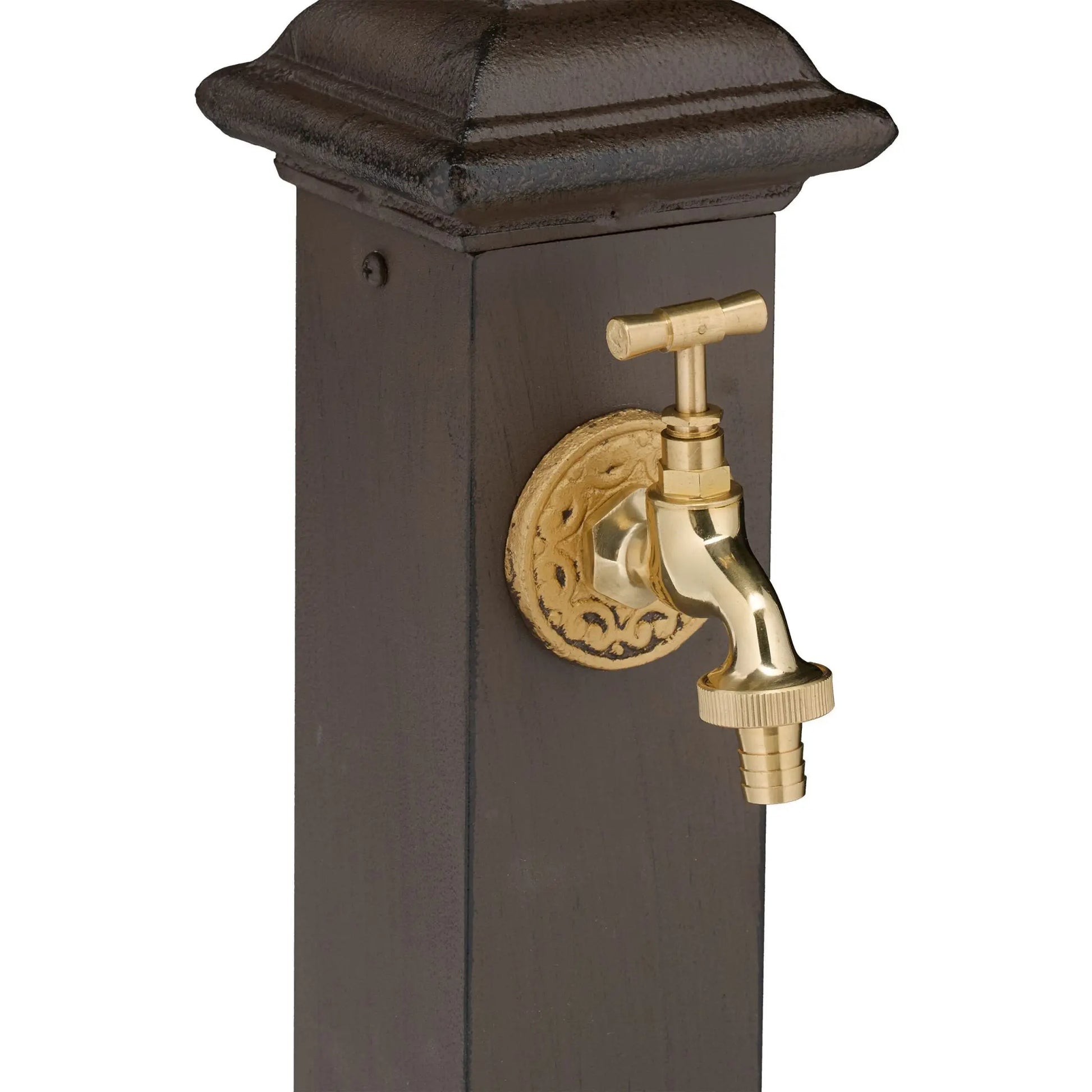 Standbrunnen Antik Dunkelbraun-Gold von Relaxdays