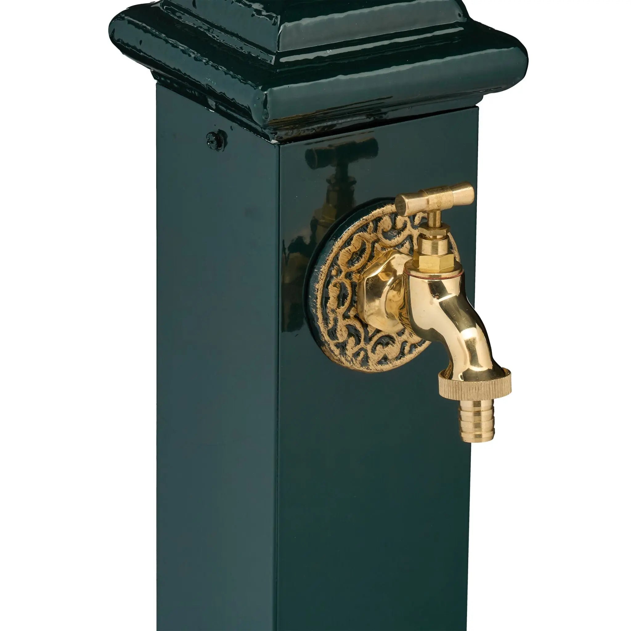 Standbrunnen Antik Dunkelgrün-Gold von Relaxdays