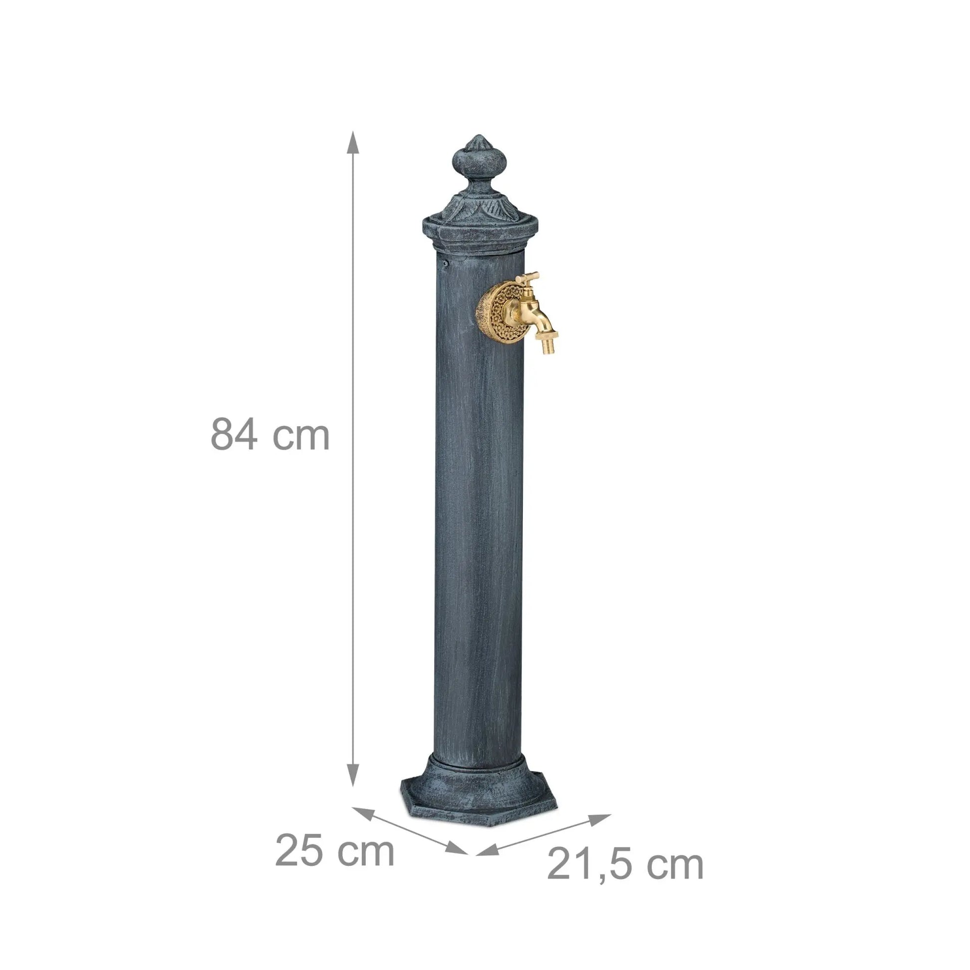 Standbrunnen Antik Gold-Grau von Relaxdays