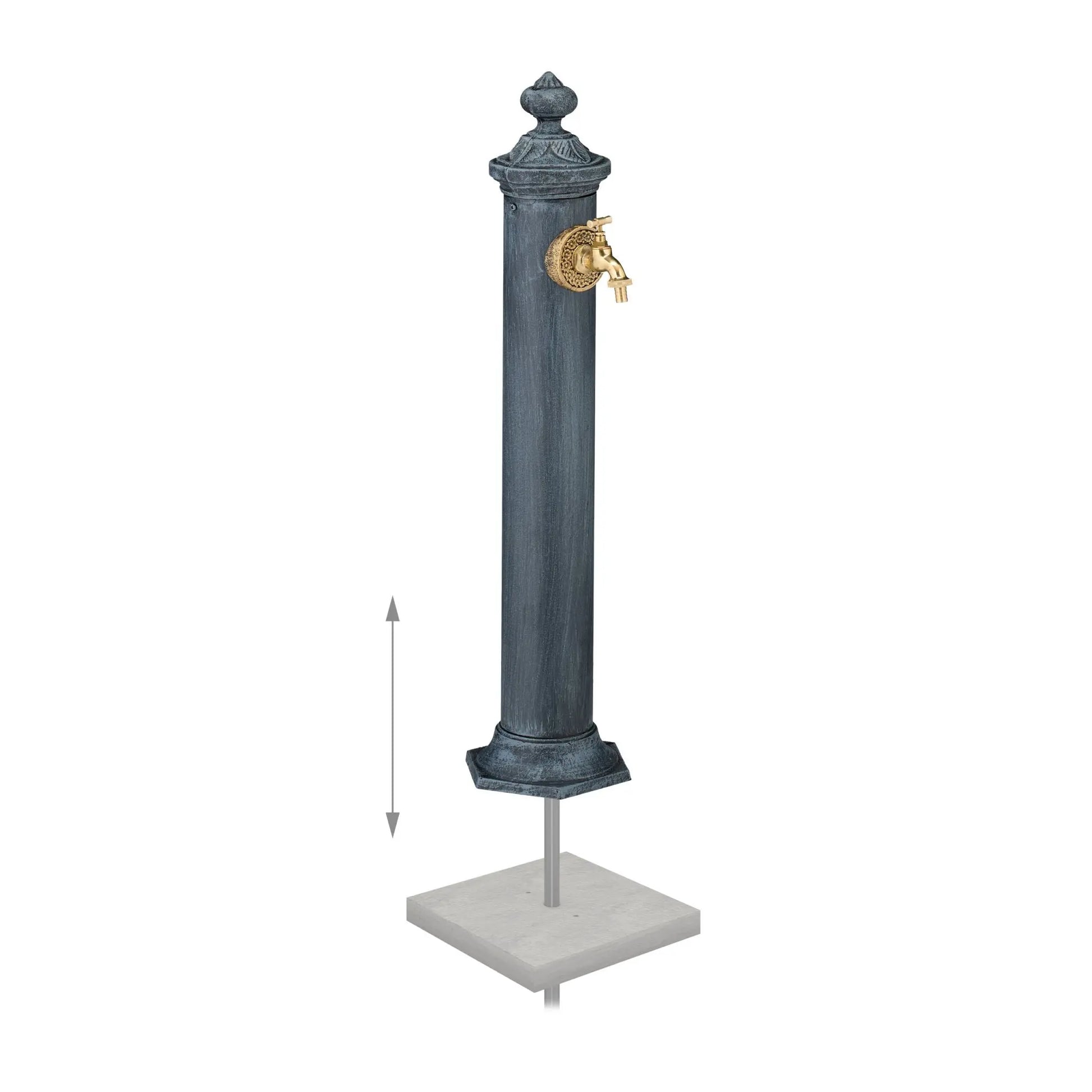 Standbrunnen Antik Gold-Grau von Relaxdays