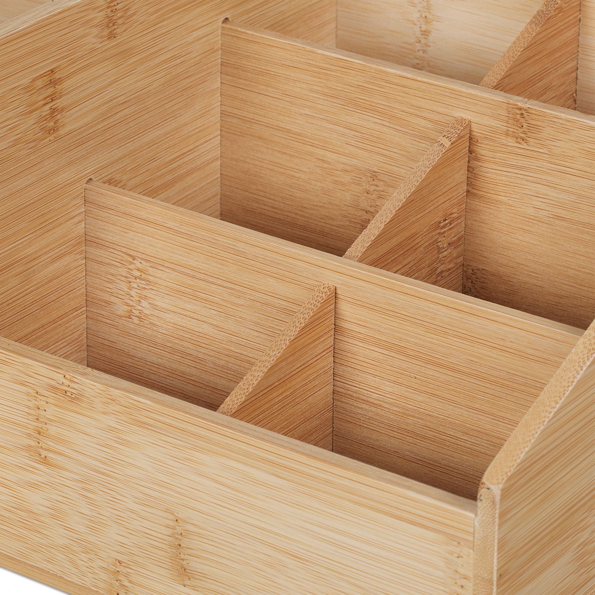 Schreibtisch Organizer mit 2 Schubladen Hellbraun von Relaxdays