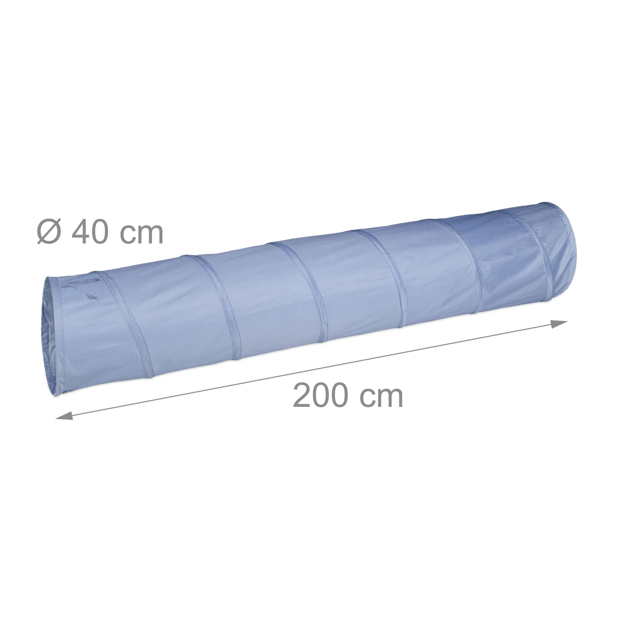Hundetunnel Agility 2m Grau von Relaxdays
