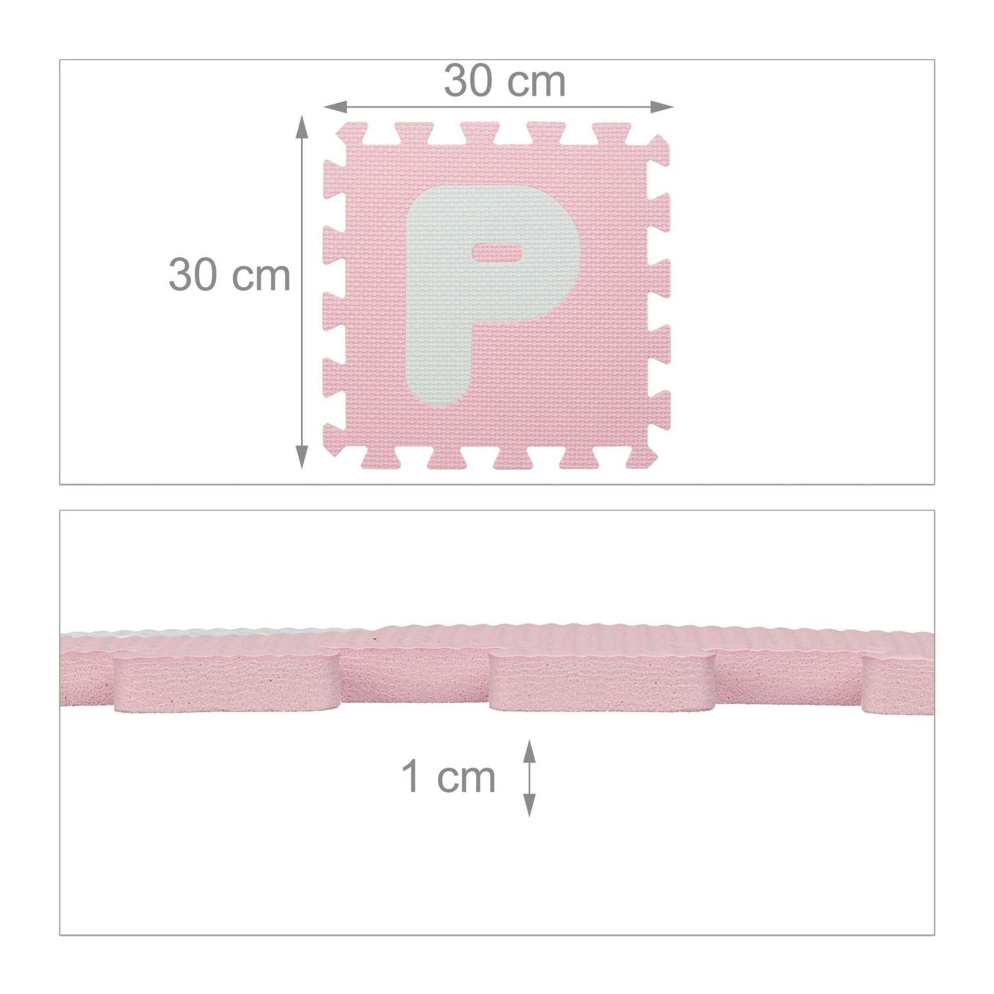 Puzzlematte ABC und Zahlen Blau-Grün-Rot von Relaxdays