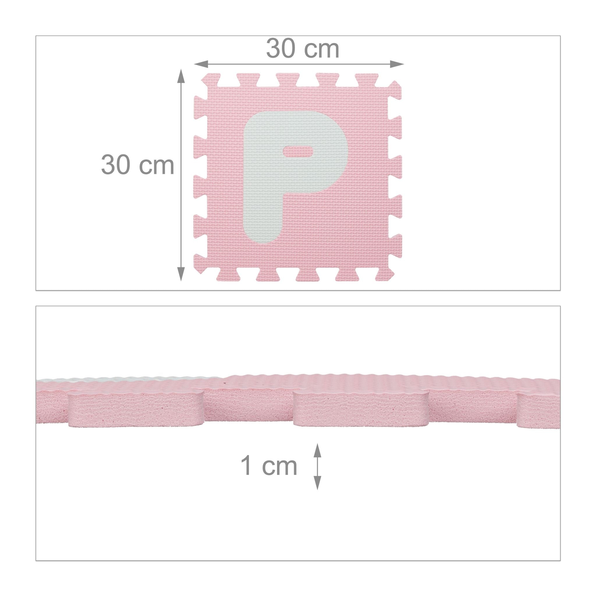 Puzzlematte ABC und Zahlen Blau-Grün-Rot von Relaxdays