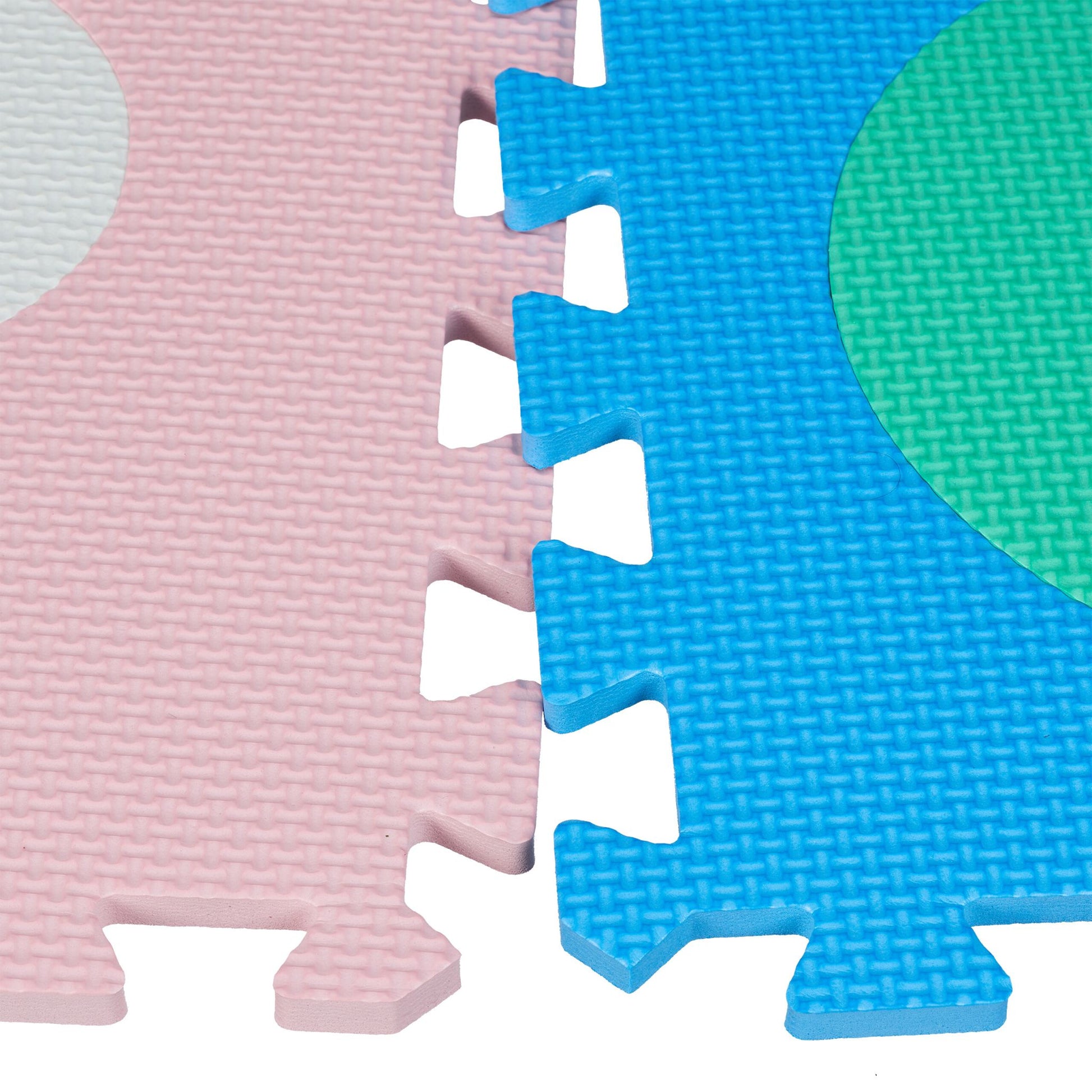 Puzzlematte ABC und Zahlen Blau-Grün-Rot von Relaxdays