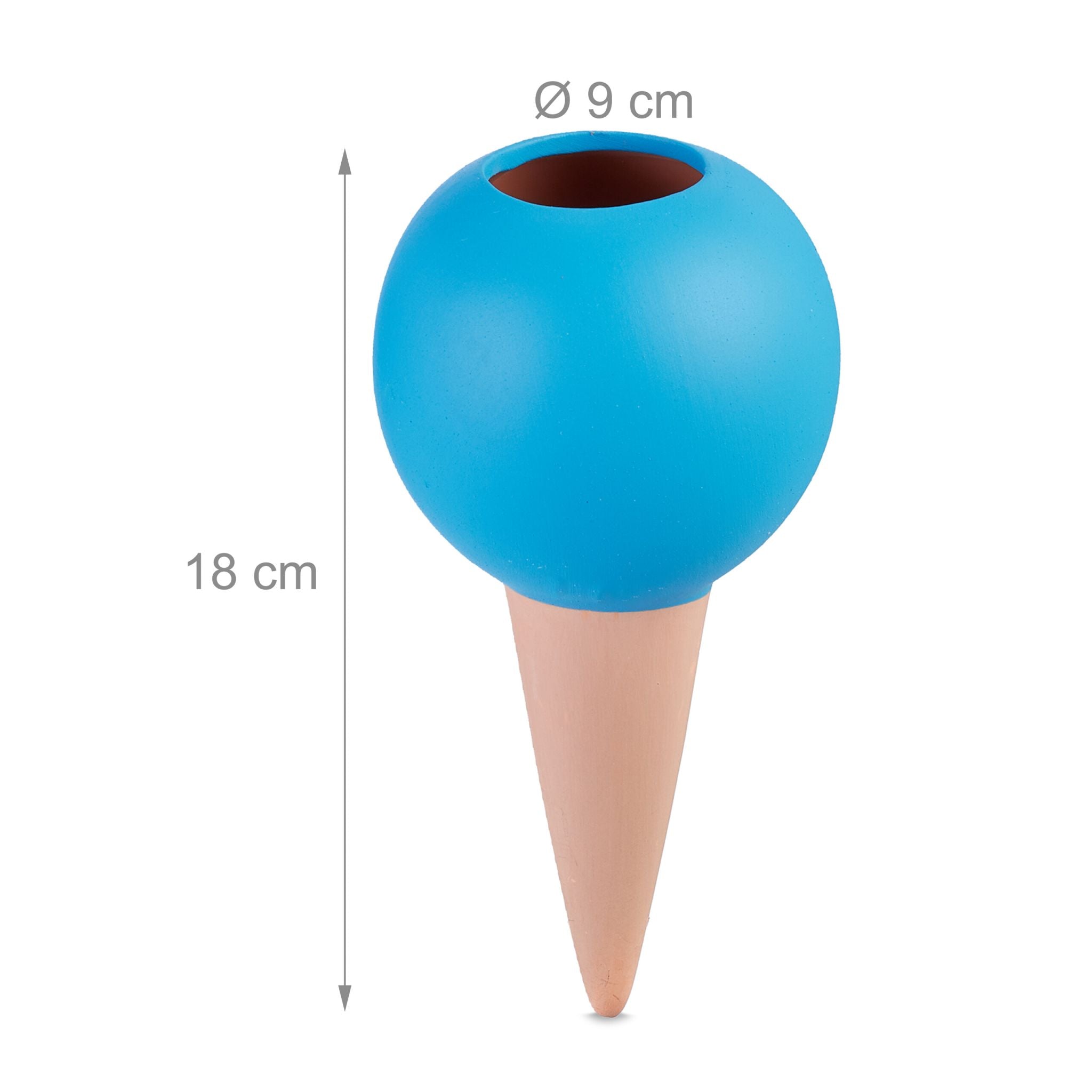 Tonkegel 4er-Set Blau-Hellbraun