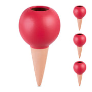 Tonkegel 4er-Set Hellbraun-Rot