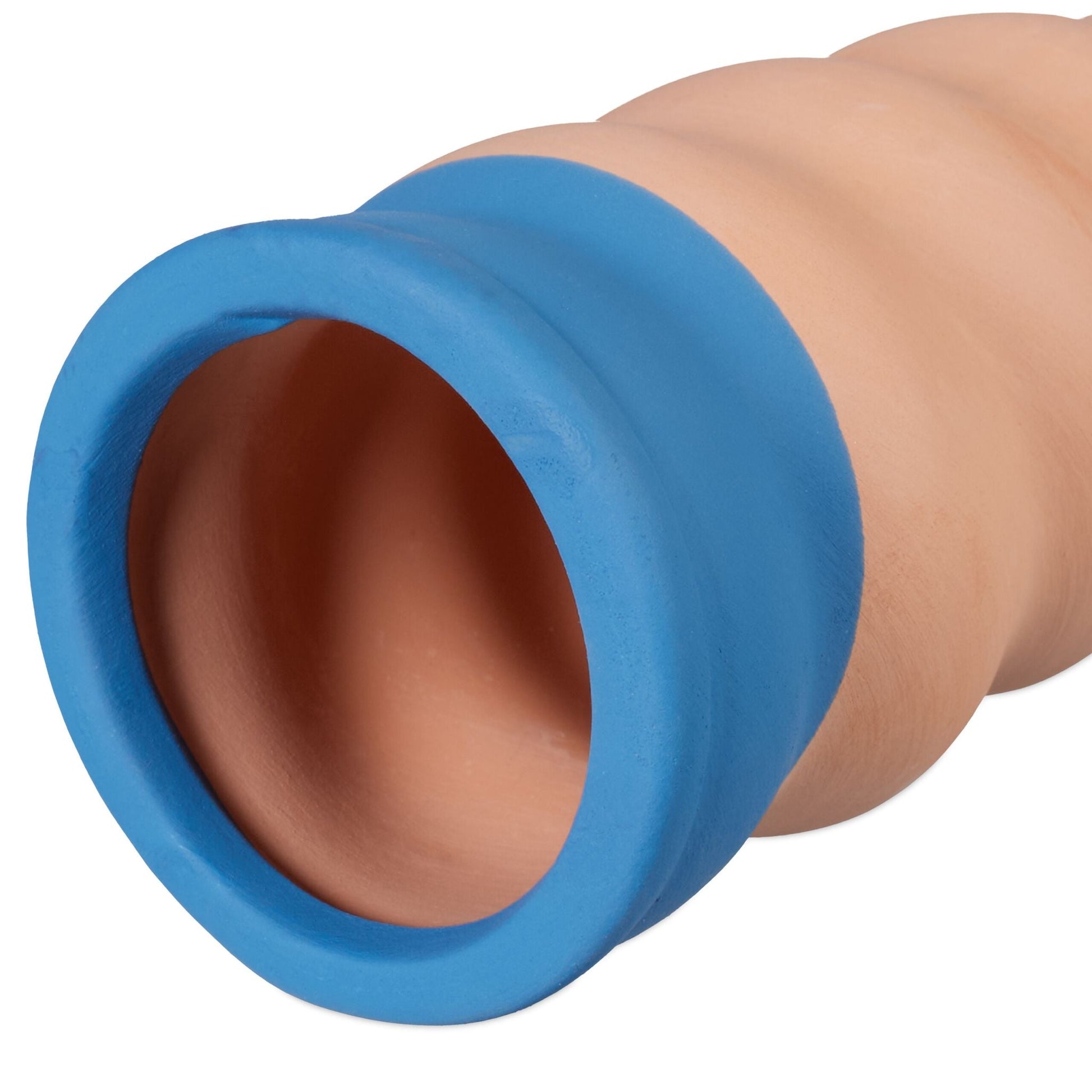 Geschwungene Tonkegel 4er-Set Blau-Hellbraun von Relaxdays