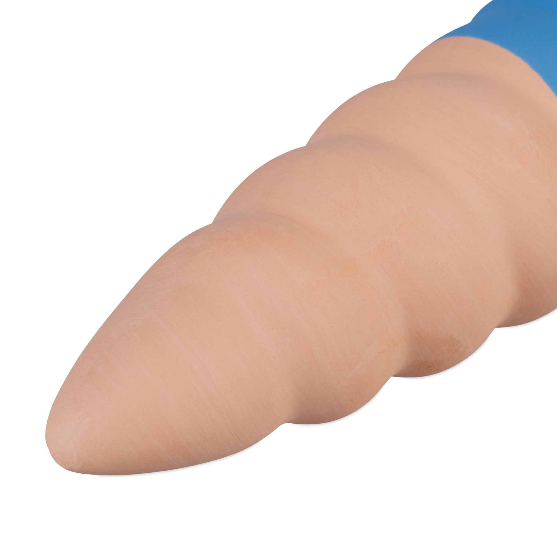 Geschwungene Tonkegel 4er-Set Blau-Hellbraun von Relaxdays