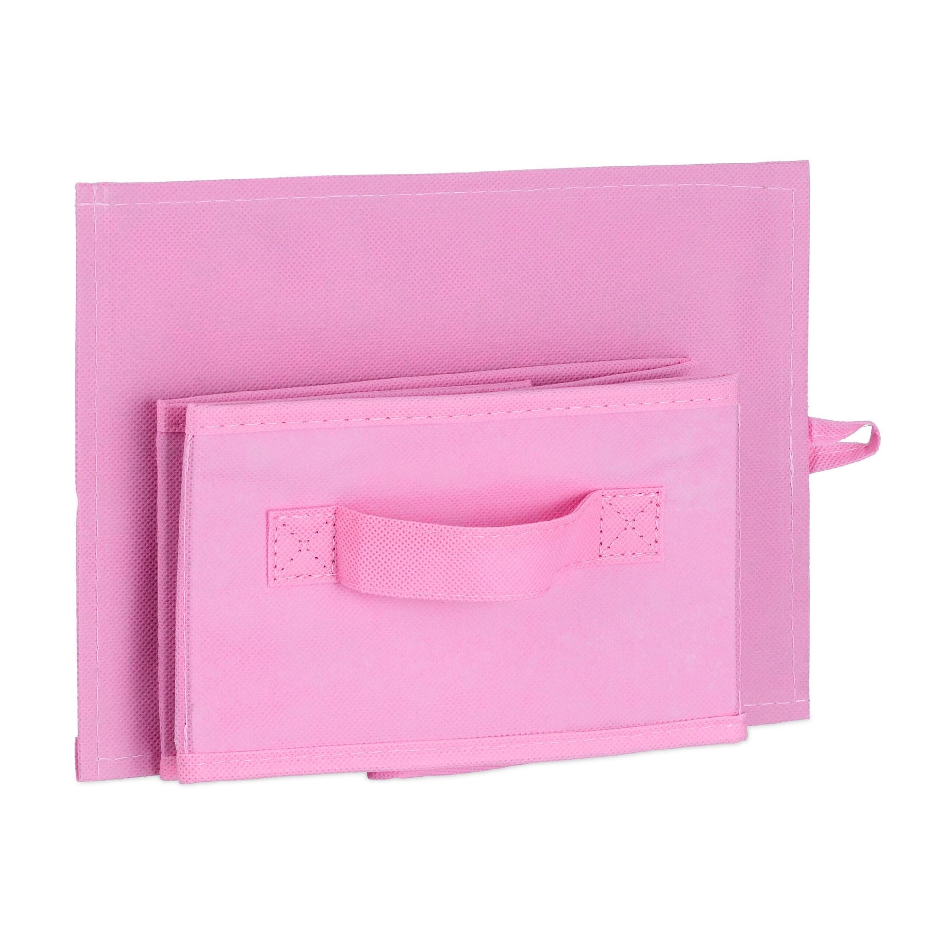 Kinderregal mit Boxen Weiss-Gelb-Rosa von Relaxdays